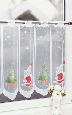 Scheibengardine Weihnachtsm. u. Tannenb., LYSEL®, (1 St), transparent, HxB 50x42cm