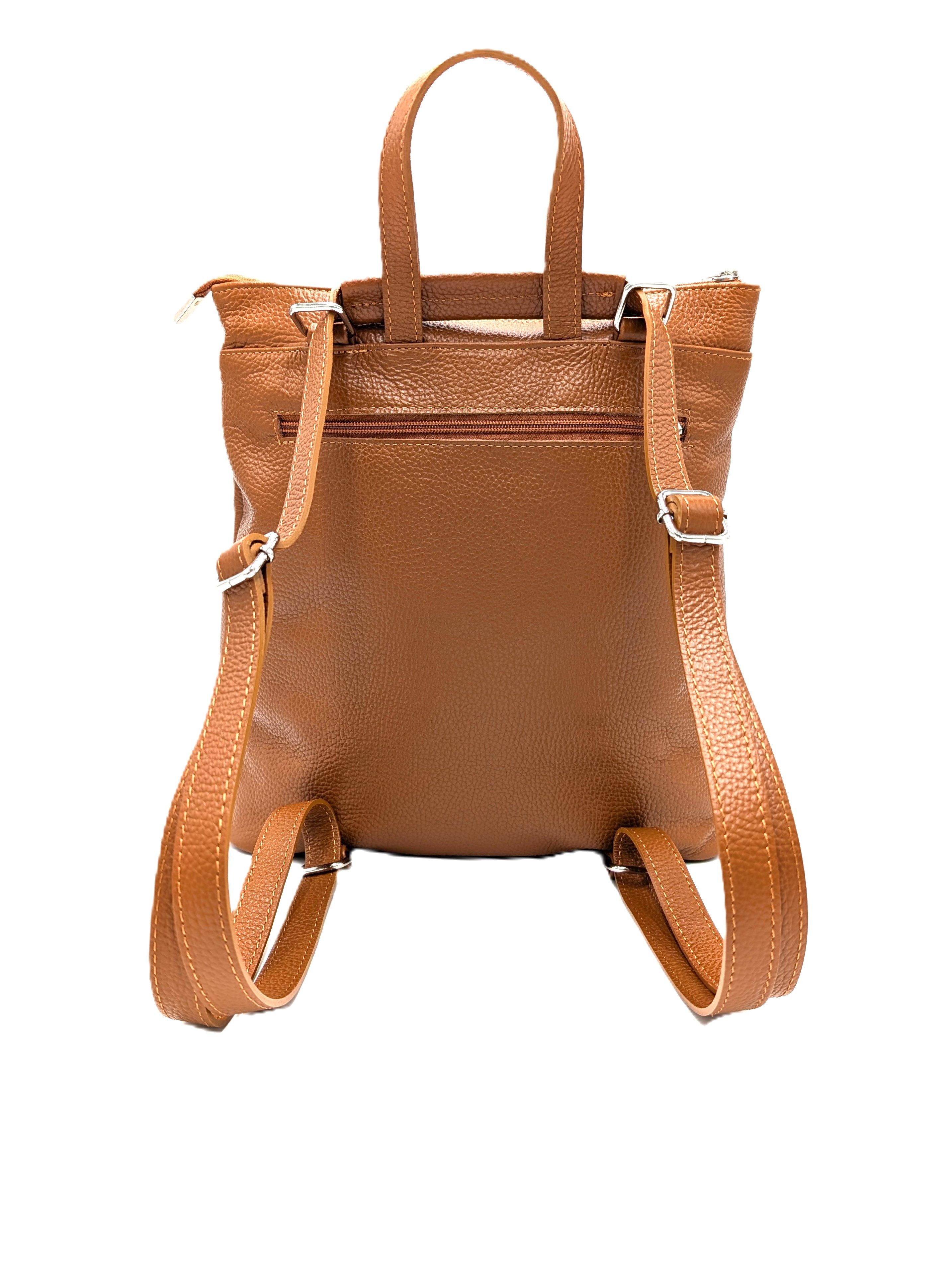 Taschenkinder Cityrucksack Damen Lederrucksack "Gabrielle" - vielseitige Tasche und Rucksack, Echtleder vom Rind