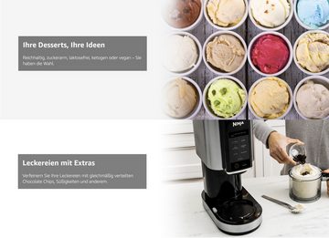 NINJA Eismaschine CREAMi Eismaschine & Dessertmaschine mit 3 Behältern, 7 Progr., 1,40 l, Speiseeismaschine Eisbereiter, Speiseeismaschine, Eis selber machen