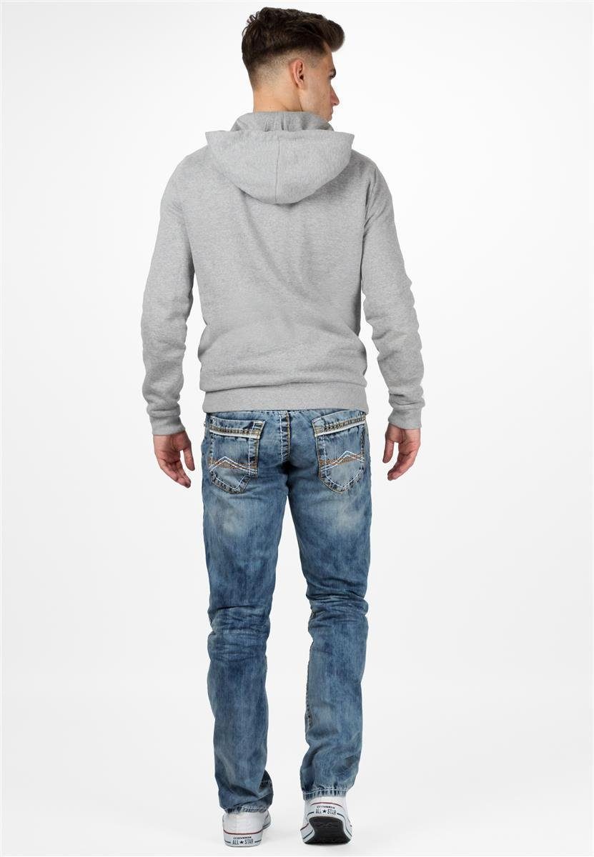 Cipo & Baxx Regular-fit-Jeans Herren Regular Fit Jeans Stonewashed BA-CD148 (1-tlg) mit dicken Kontrastnähten im Casual Look – Bild 4 von 5