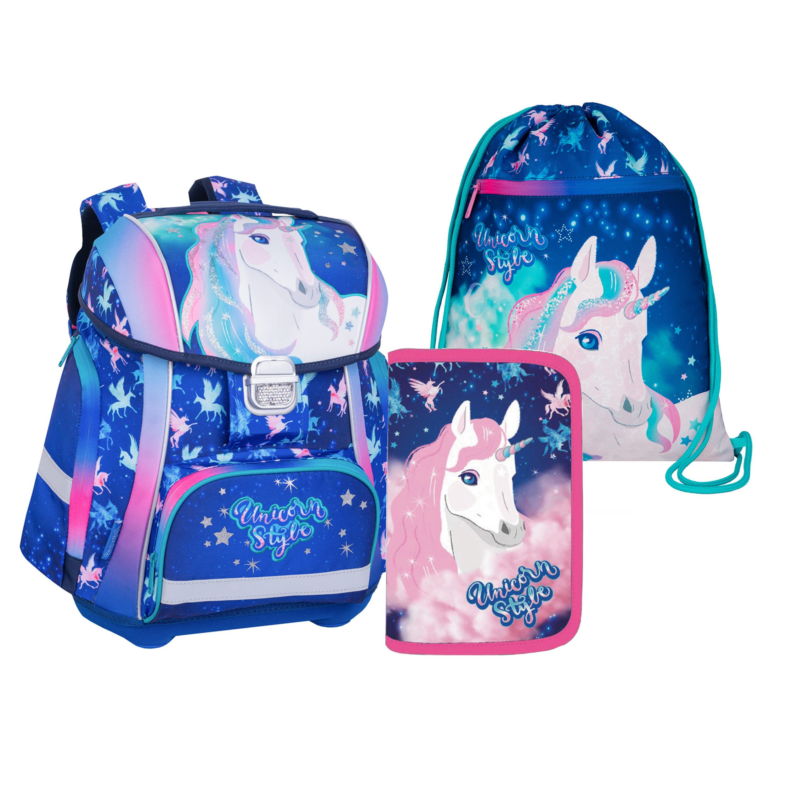 CoolPack Schulranzen CoolPack Schulranzen Einhorn COLORINO mit Turnbeutel und Federmäppchen