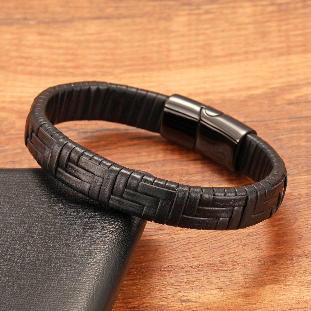 NAHLE Lederarmband Lederarmband Schmuck Geschenk Armband Leder Anlass Geburtstag (inkl. Schmuckbox), aus Leder, mit Magnetverschluss für ein sicheres verschließen