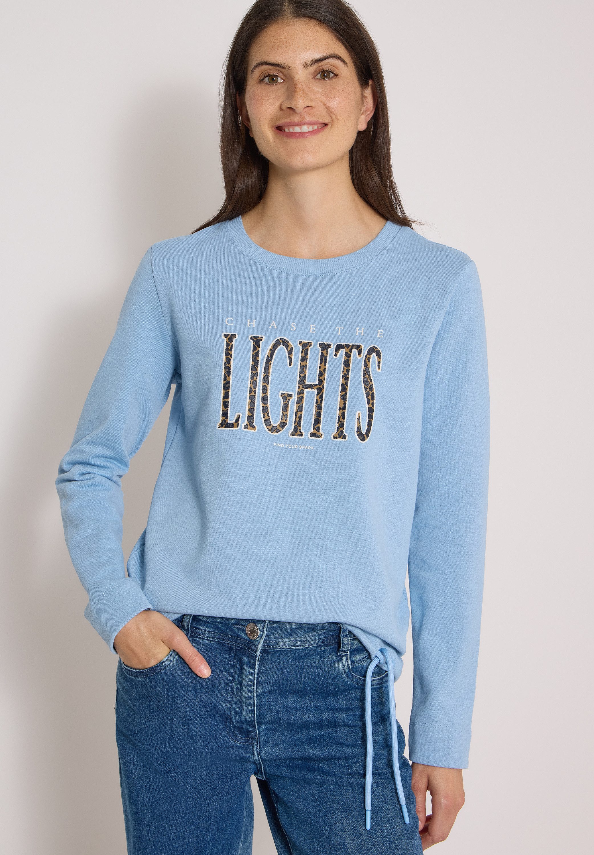 CECIL Sweatshirt mit Tunnelzug am Saum