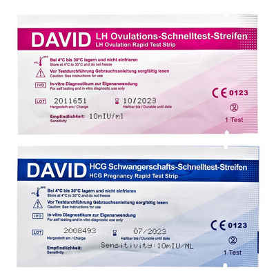 David Ovulationstest 50 x David Ovulationstest 10miu/ml +10 SW Streifen