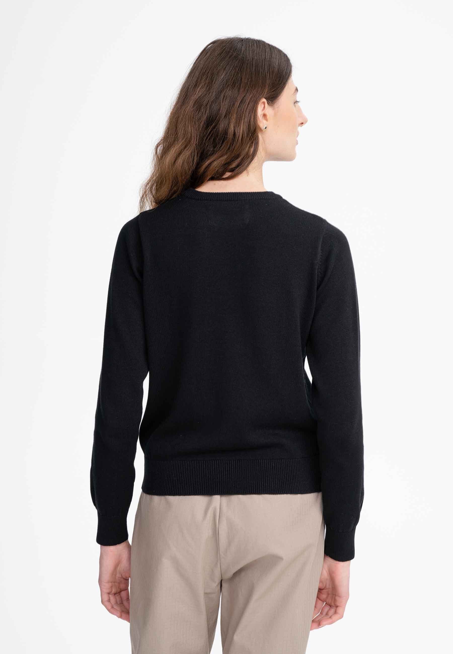 MELA Strickpullover Feinstrick Pullover Style DHANA Gerippter Kragen günstig online kaufen