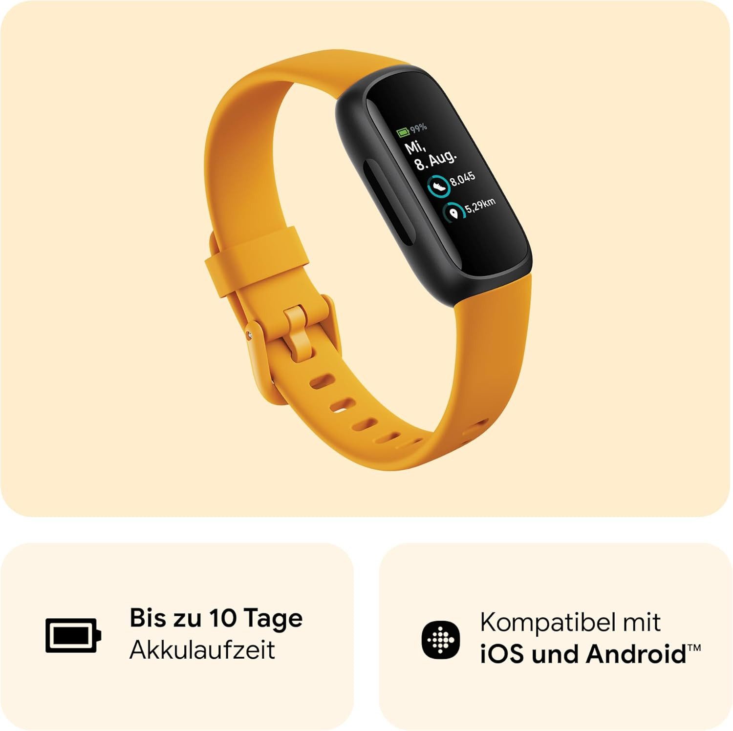 fitbit Inspire 3 Gesundheits- & Fitness-Tracker Smartwatch