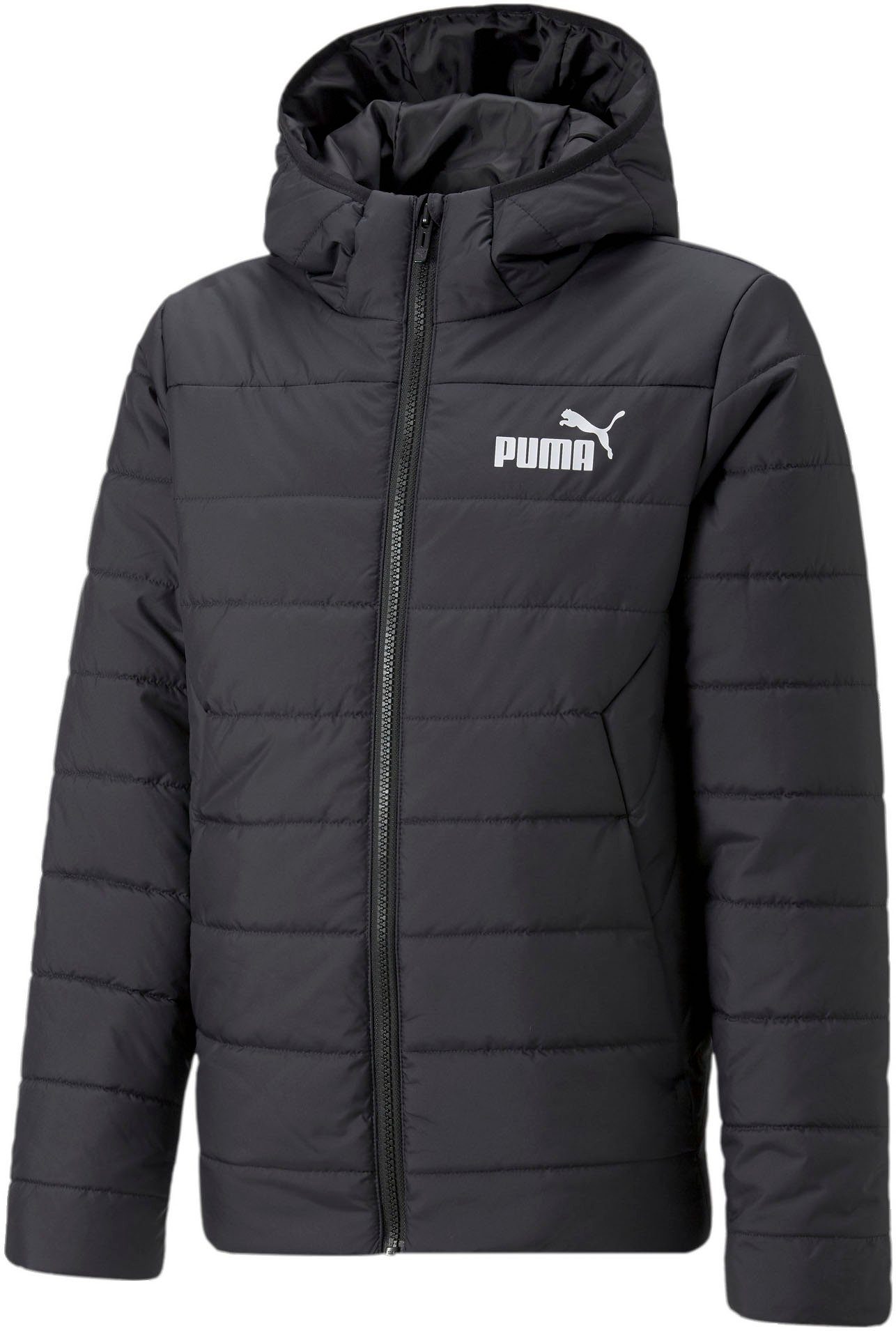 Puma Black JACKET Winterjacke HOODED ESS PADDED PUMA