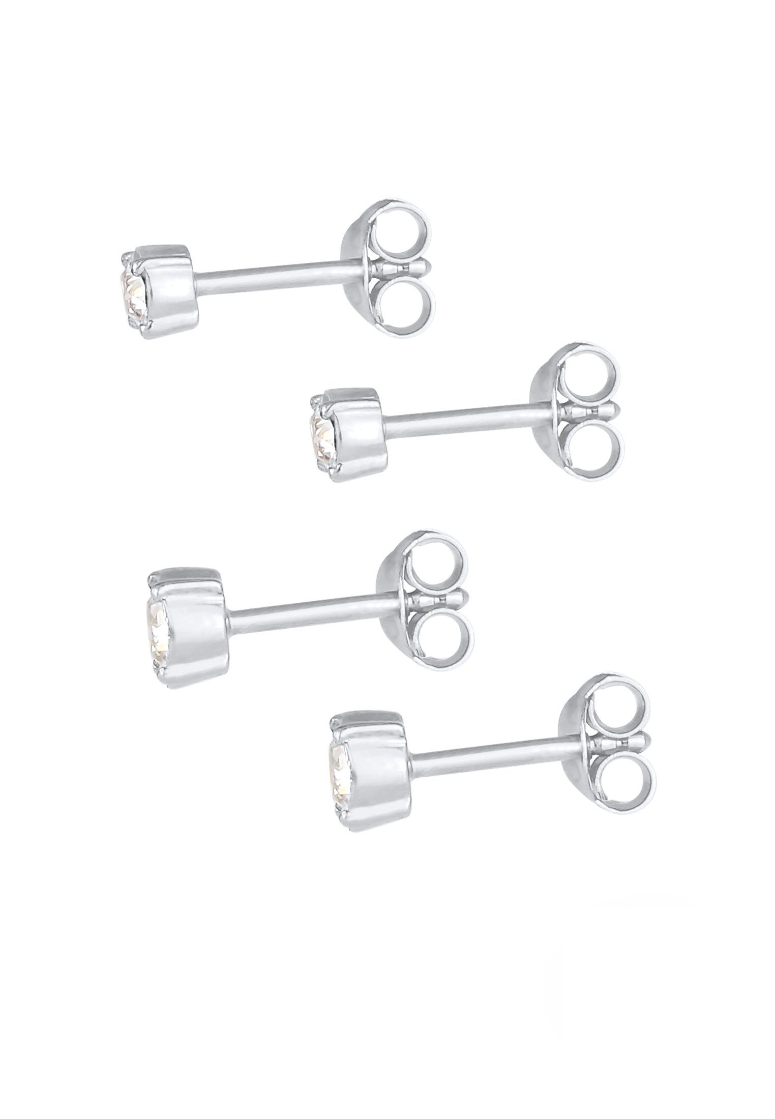 Elli Ohrring-Set Ohrstecker 2er Set 925 Sterling Silber, mit Kristallen von Swarovski®