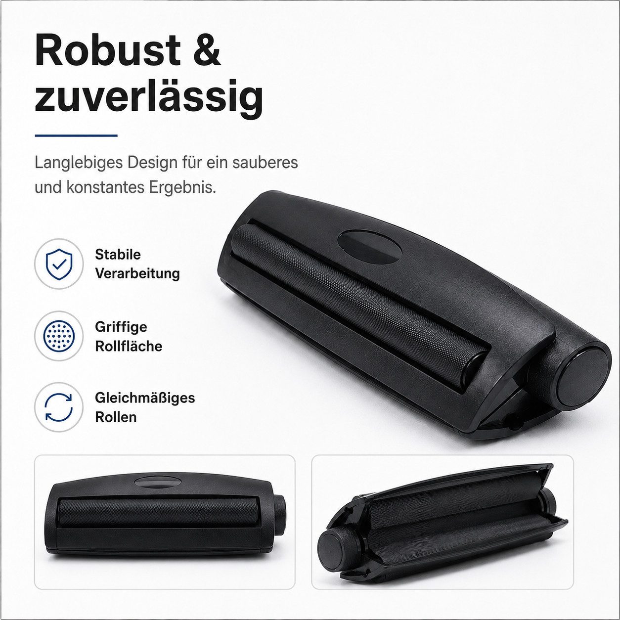 VEKROBOT Tischdrehmaschine Manuelle Stopfhilfe konisch für 110/78 mm schwarzes Kunststoffgehäuse, (1er-Pack, 1-tlg., Manueller Befüller – für 78 mm und 110 mm), – Bild 2 von 5