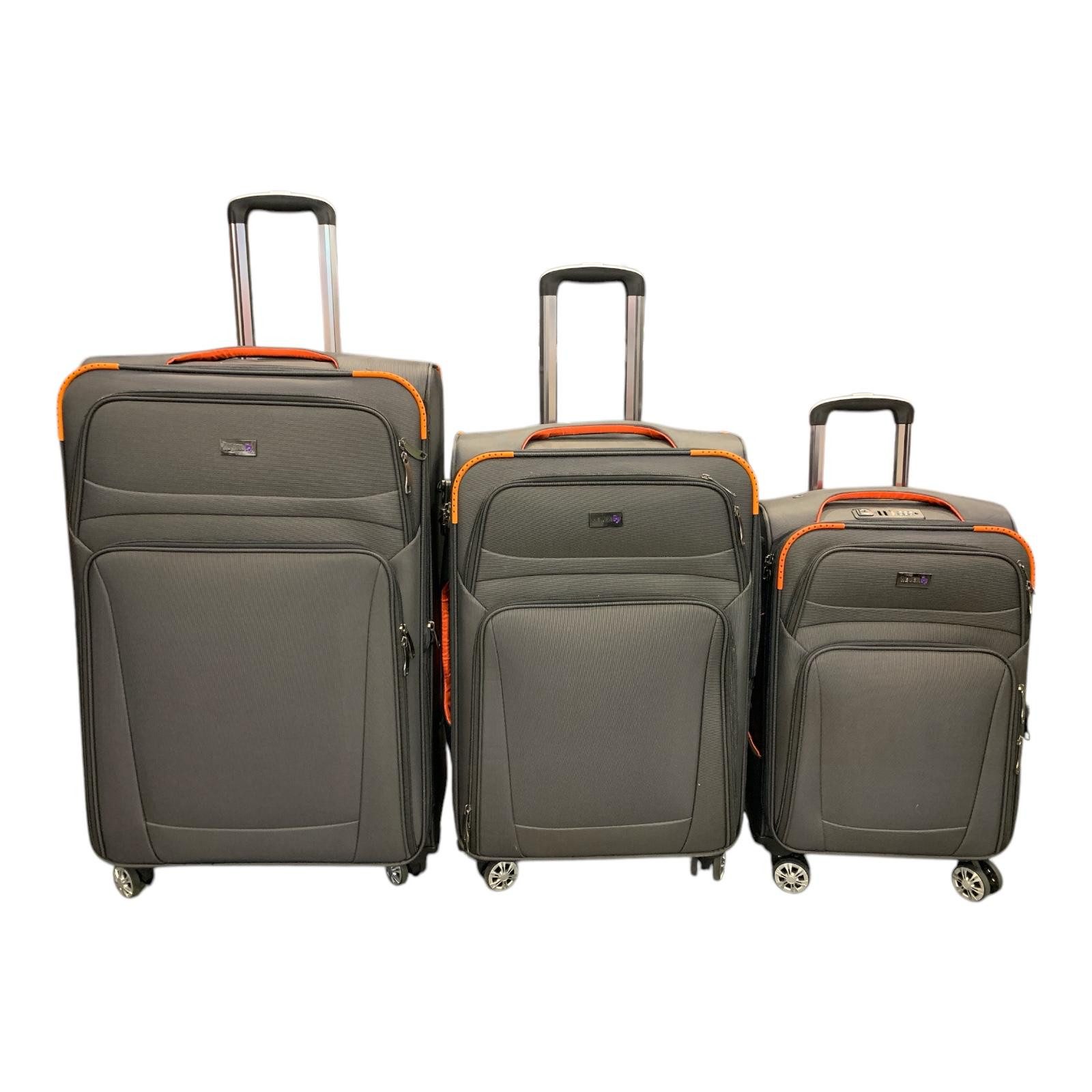 Heuer H Kofferset Nylonmaterial "Thomas", 3-teilig, Weichgepäck, 20/24/28 Zoll, (3 tlg., Weichgepäck)