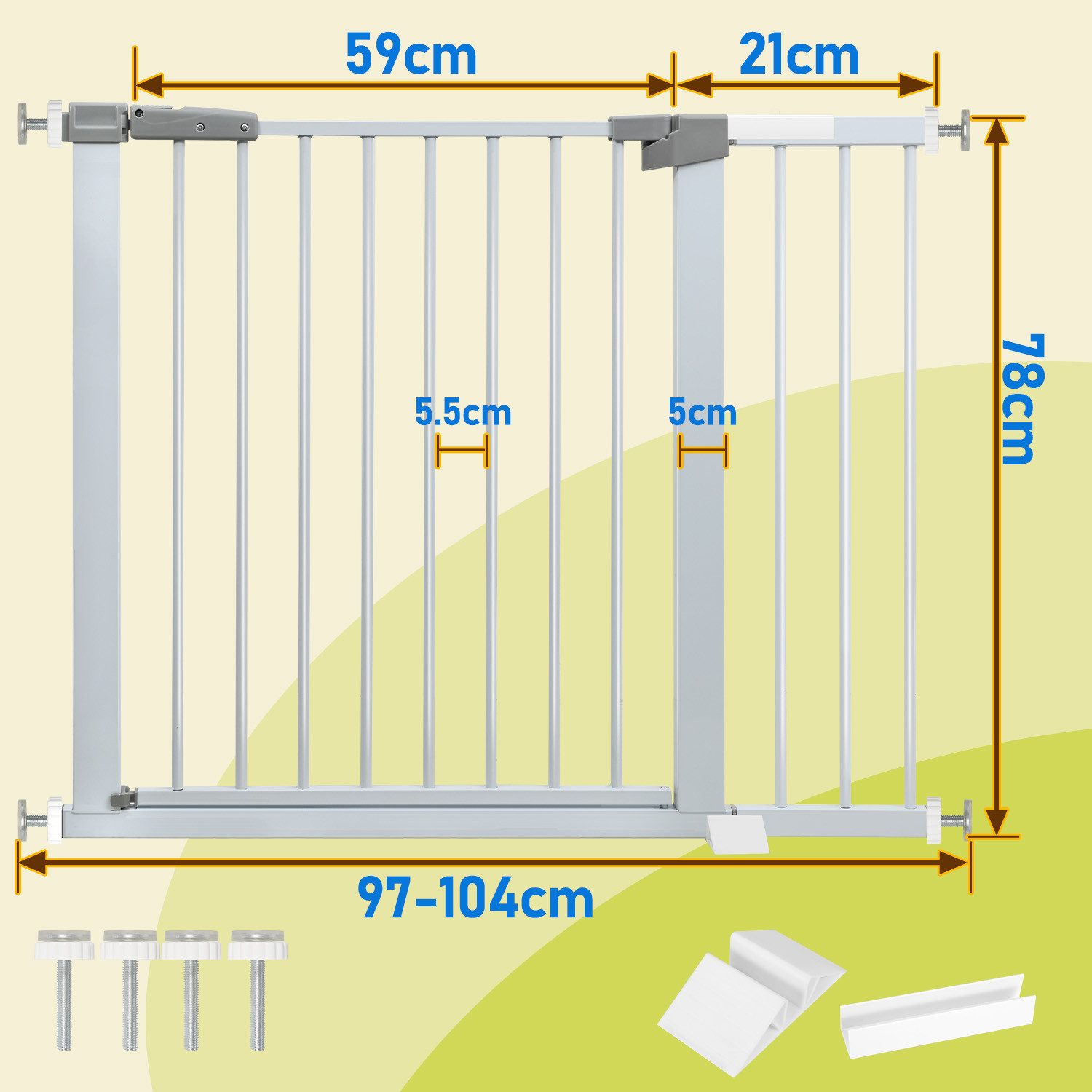 Clanmacy Türschutzgitter Türschutzgitter 97-104 cm Treppenschutzgitter günstig online kaufen