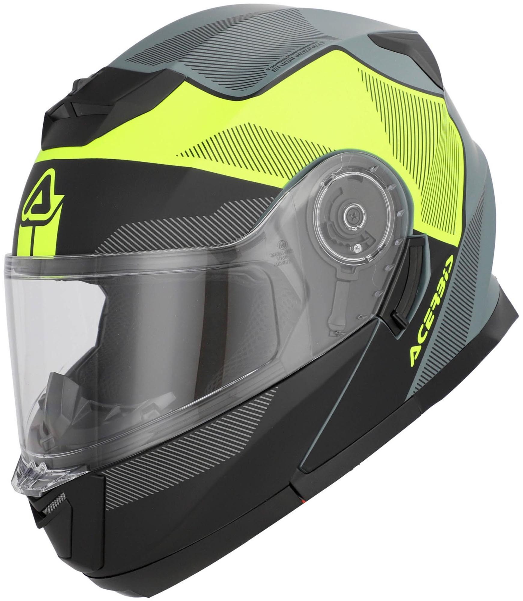 Acerbis Motorradhelm Serel Logo Klapphelm, vorbereitet für Kommunikationssystem,geeignet für Brillenträger,v