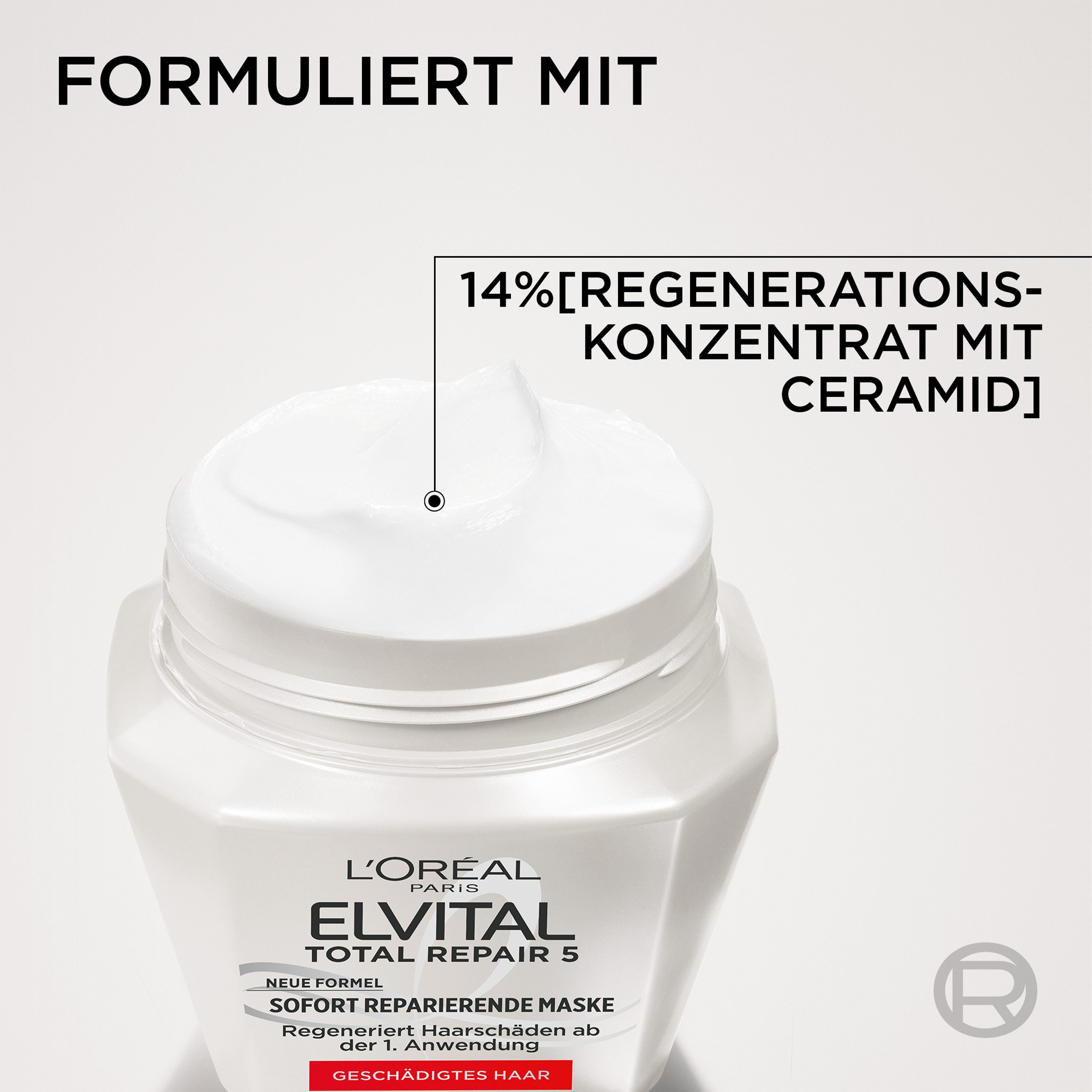L'ORÉAL PARIS Haarmaske ELVITAL TOTAL REPAIR 5 MASKE, für geschädigtes Haar