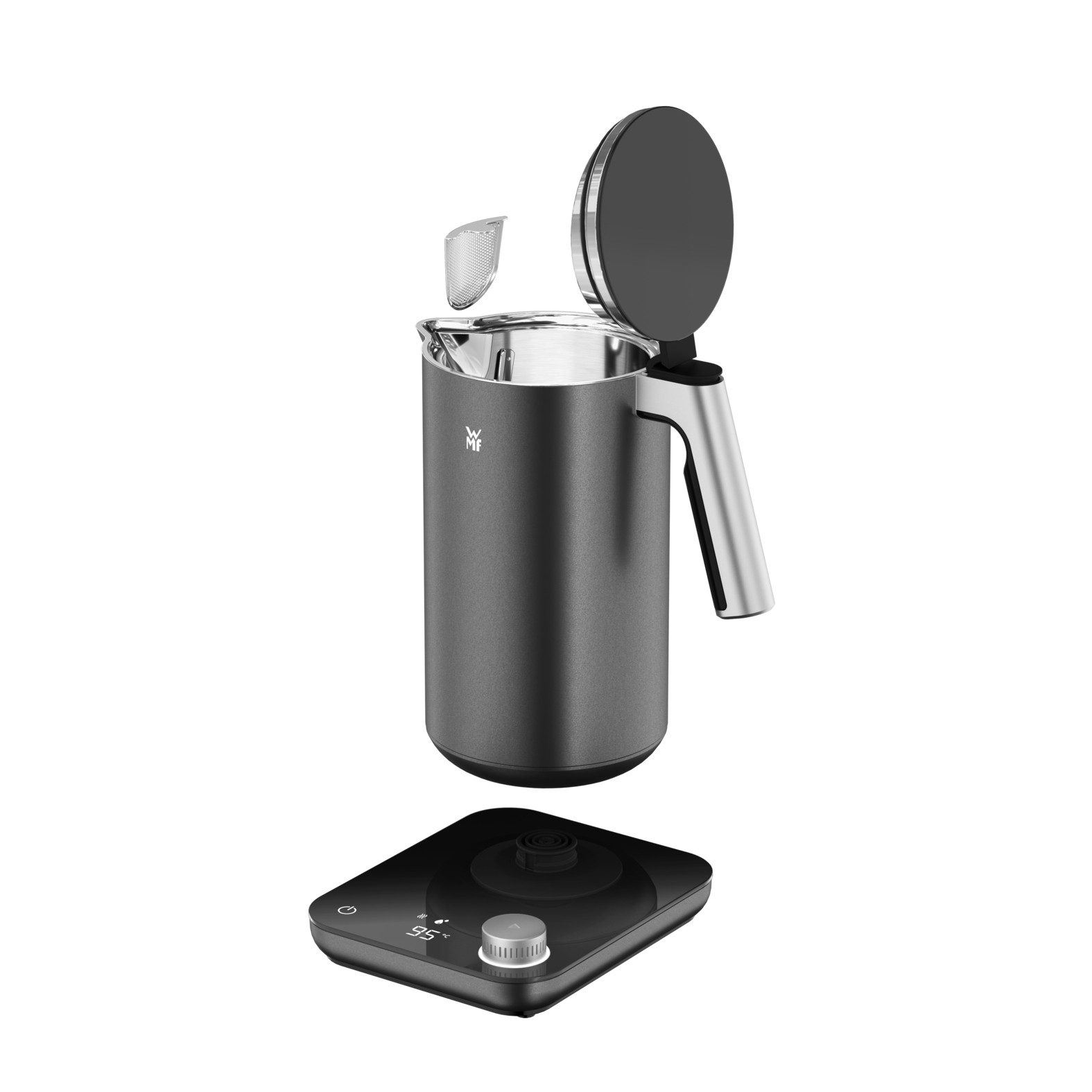 WMF Toaster, Wasserkocher und Hochleistungsmixer Set 3-teilig Master Series, XXL-Toast, Wasserkocher 1,3l, Standmixer mit Mixbehälter 1,75l
