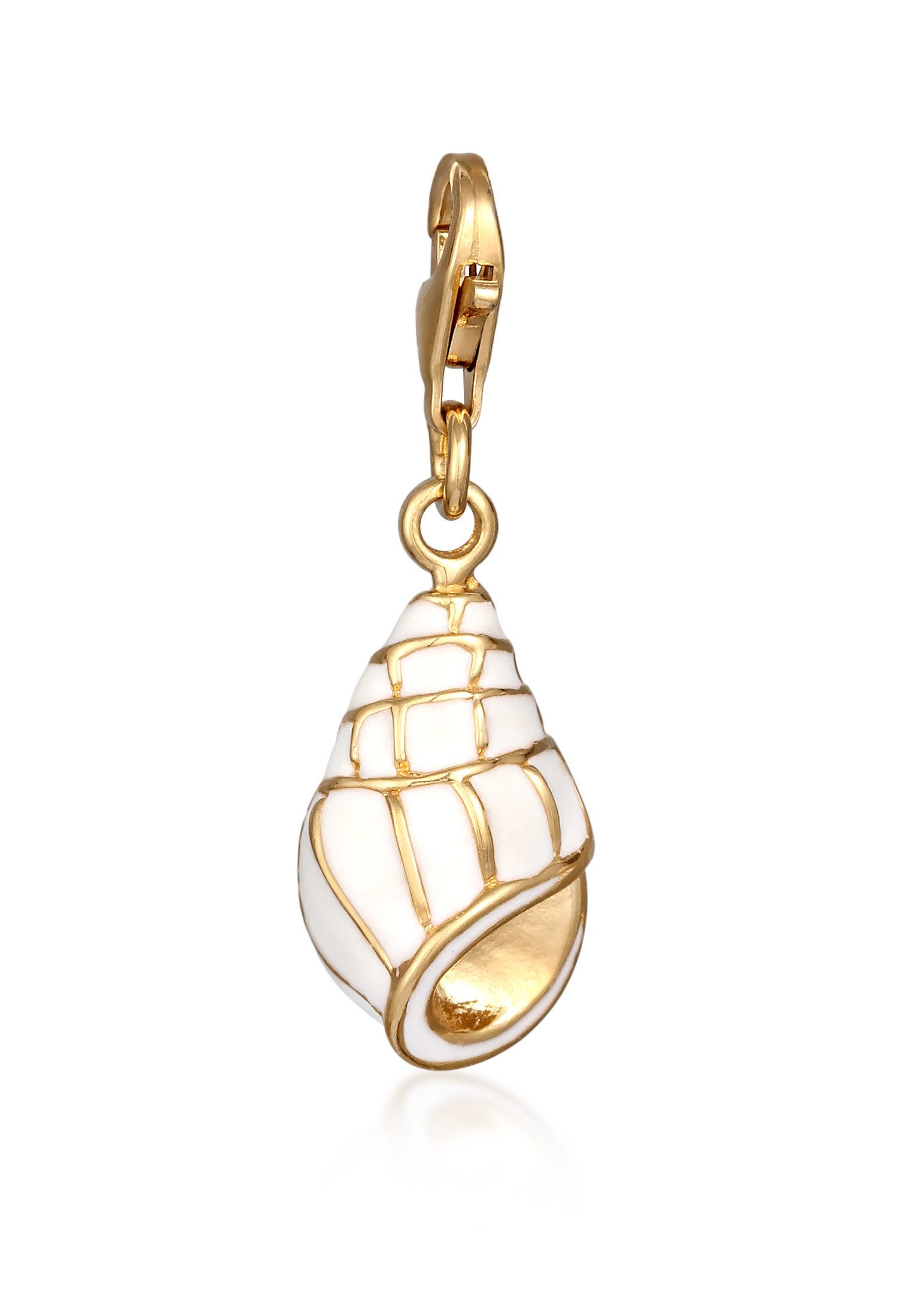 Charm-Einhänger Muschel Anhänger Strand 925 Sterling Silber