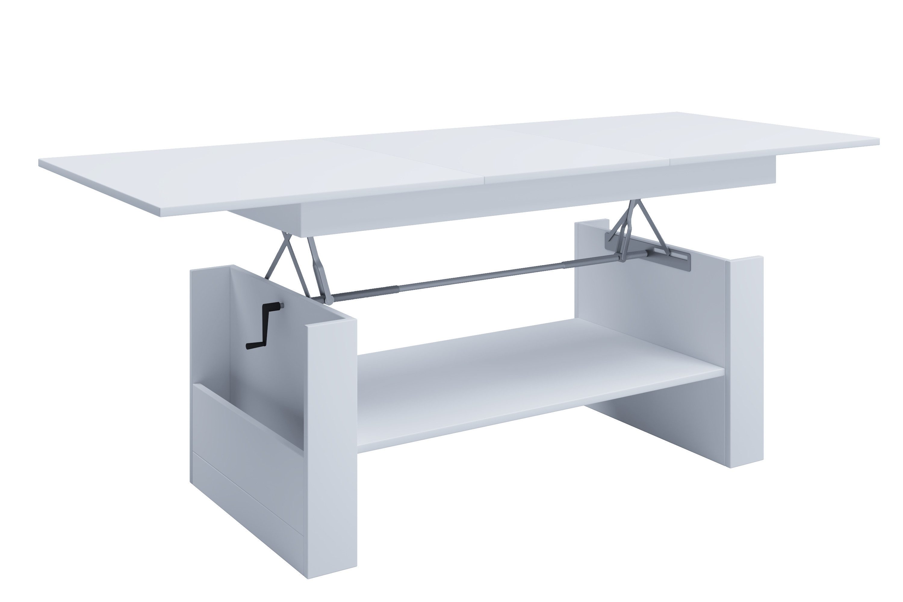 VCM Couchtisch Kobila B. 115 x T. 58 x H. 52 cm, Zentrale Ablagefläche mit zusätzlichem Stauraum, 3 Fächer, ausziehbar – Bild 4 von 5