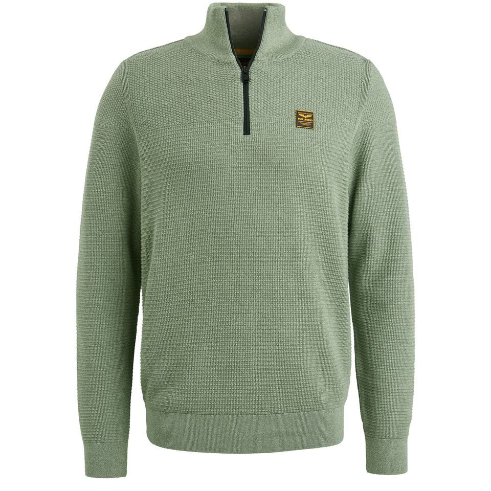 Strickpullover - Half Zip Collar Cotton Mouline - PME Legend