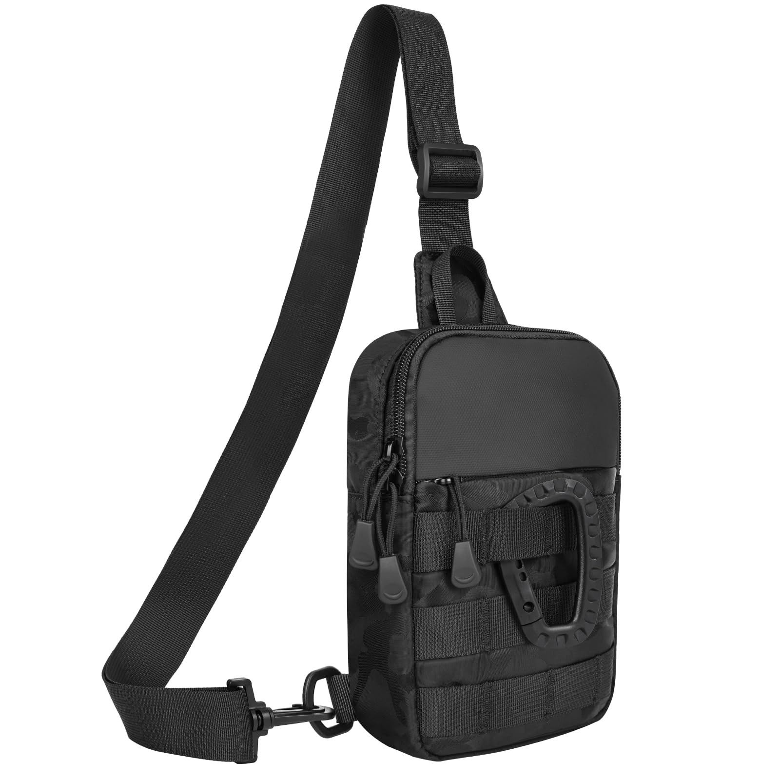 nsihing Umhängetasche Herren Umhängetasche, Taktische Brusttasche mit Kompaktem Design, Wasserabweisend für Reise, Arbeit, Sport & Alltag
