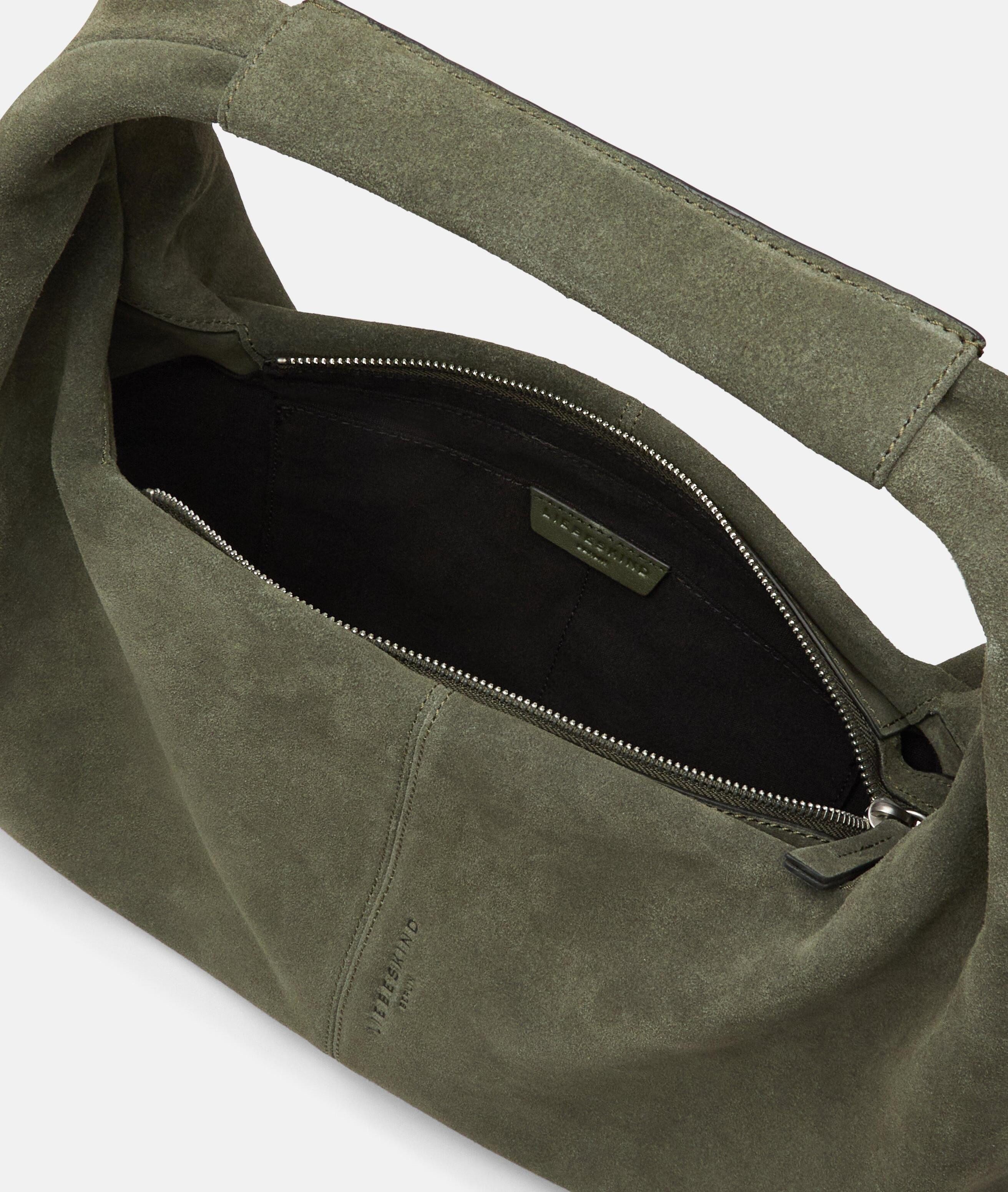 Liebeskind Berlin Schultertasche Scarlet Sachtel M, Geräumige Schultertasche aus weichem Veloursleder