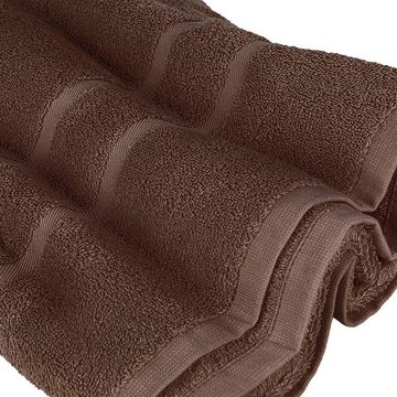 StickandShine Handtuch Handtücher Badetücher Saunatücher Duschtücher Gästehandtücher in Dunkelbraun zur Wahl 100% Baumwolle 500 GSM