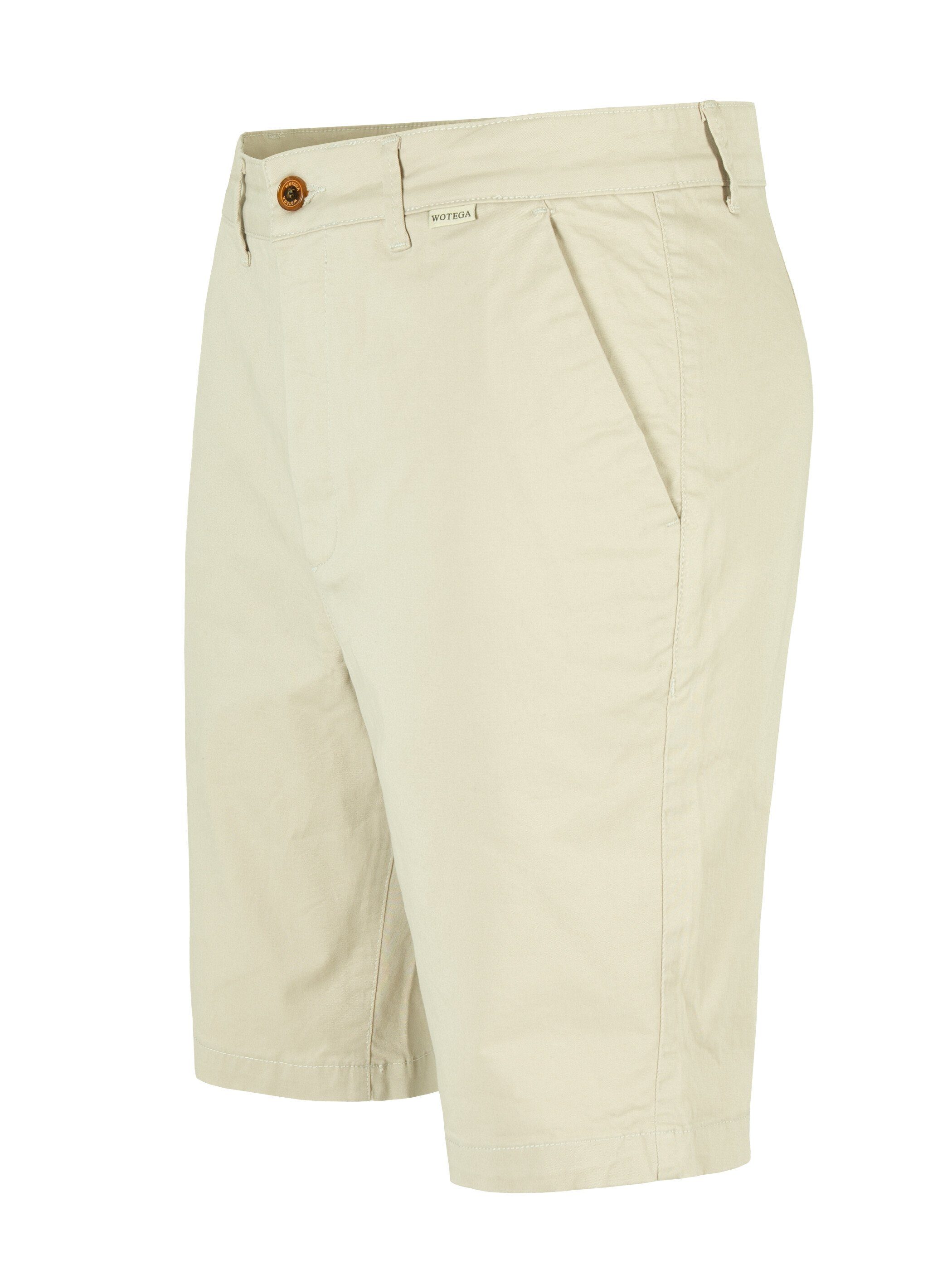 Taupe Shorts WOTEGA mit Stretchanteil kurze Beige Chinoshorts Herren 161210) Chino Spring (Light