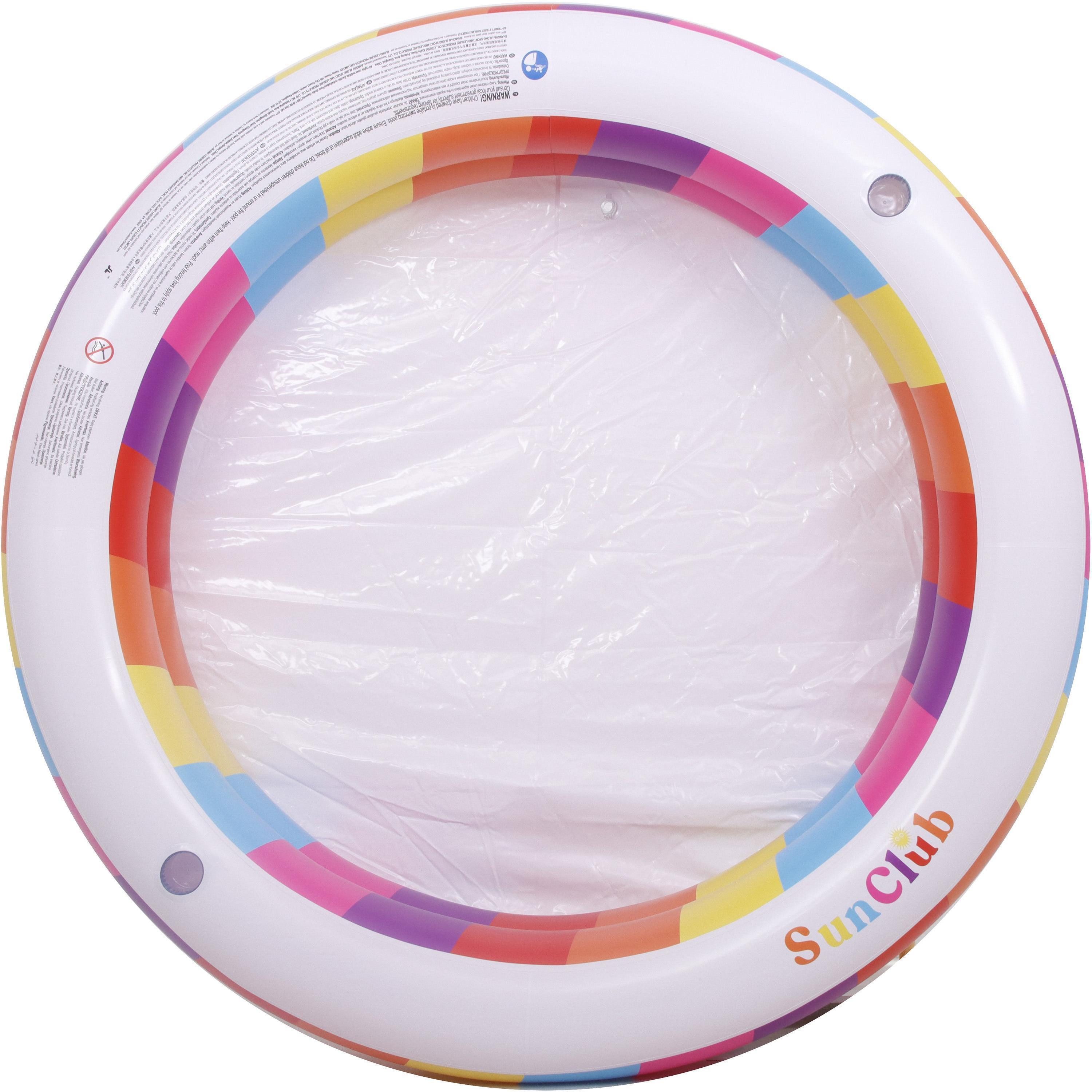 SunClub Planschbecken Kinderpool 187x42,5 cm, (Einzelpack, 1-tlg., aufblasbares Kinderbecken), 2-Ring Regenbogen Pool – Bild 4 von 5