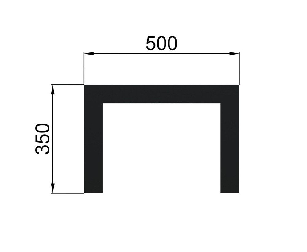 ECOfoxx Untergestell Universal-Untergestell für Kaminöfen Ofenbank Ständer L50xB50xH35cm