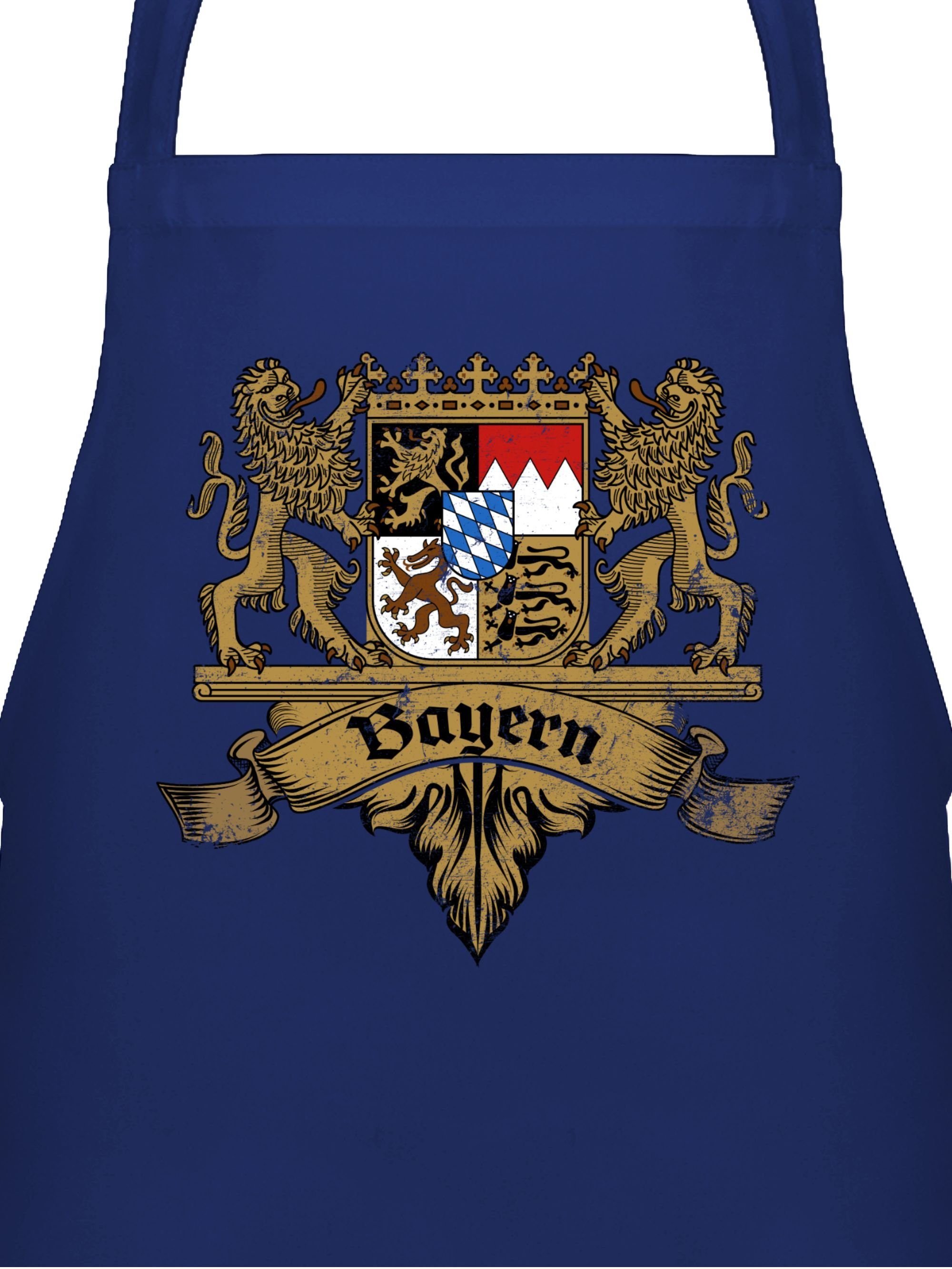 Shirtracer Kochschürze Bayern Wappen Bayernland Freistaat Bayern, (1-tlg), Kochschürze als Mode zum Oktoberfest