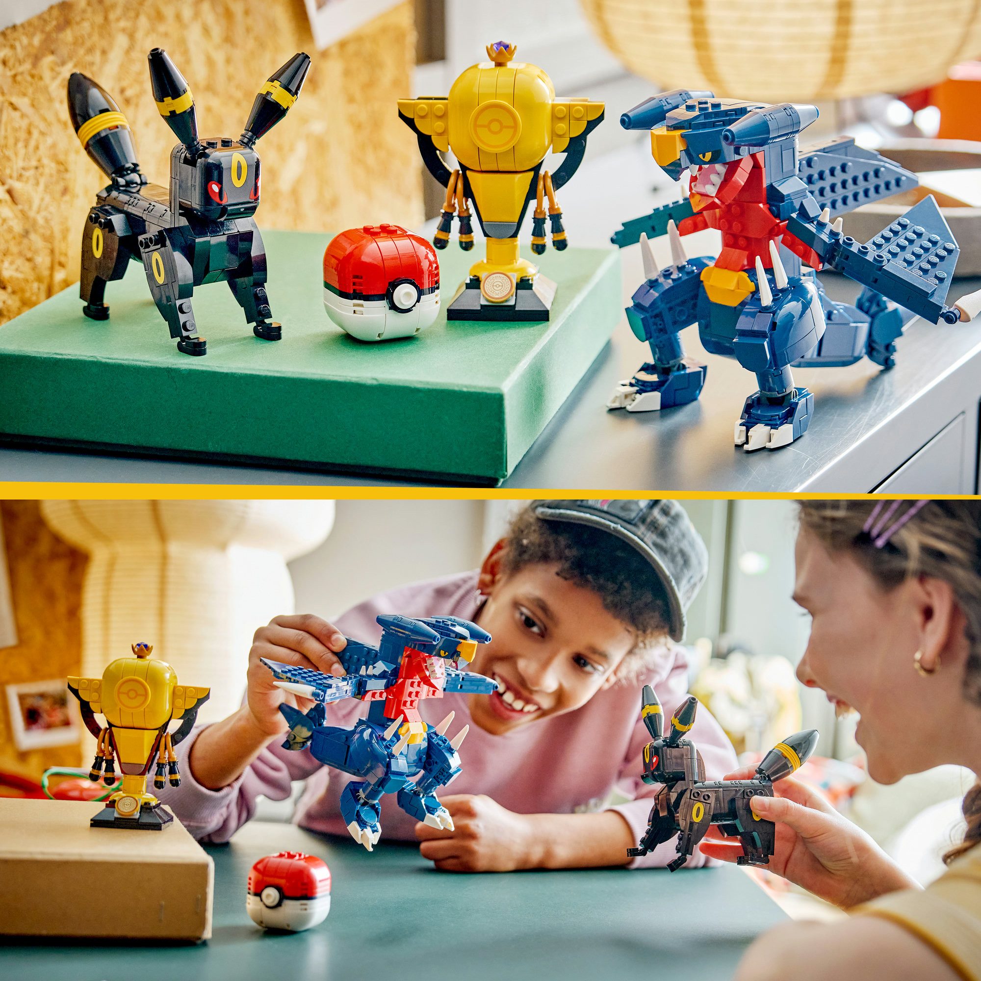 LEGO® SMART Play: Nachtaras und Knakracks Duell um die Meisterschaft (72165) Konstruktionsspielsteine, (831 St), LEGO Pokémon; Mit SMART Brick kombatibel (nicht enthalten)