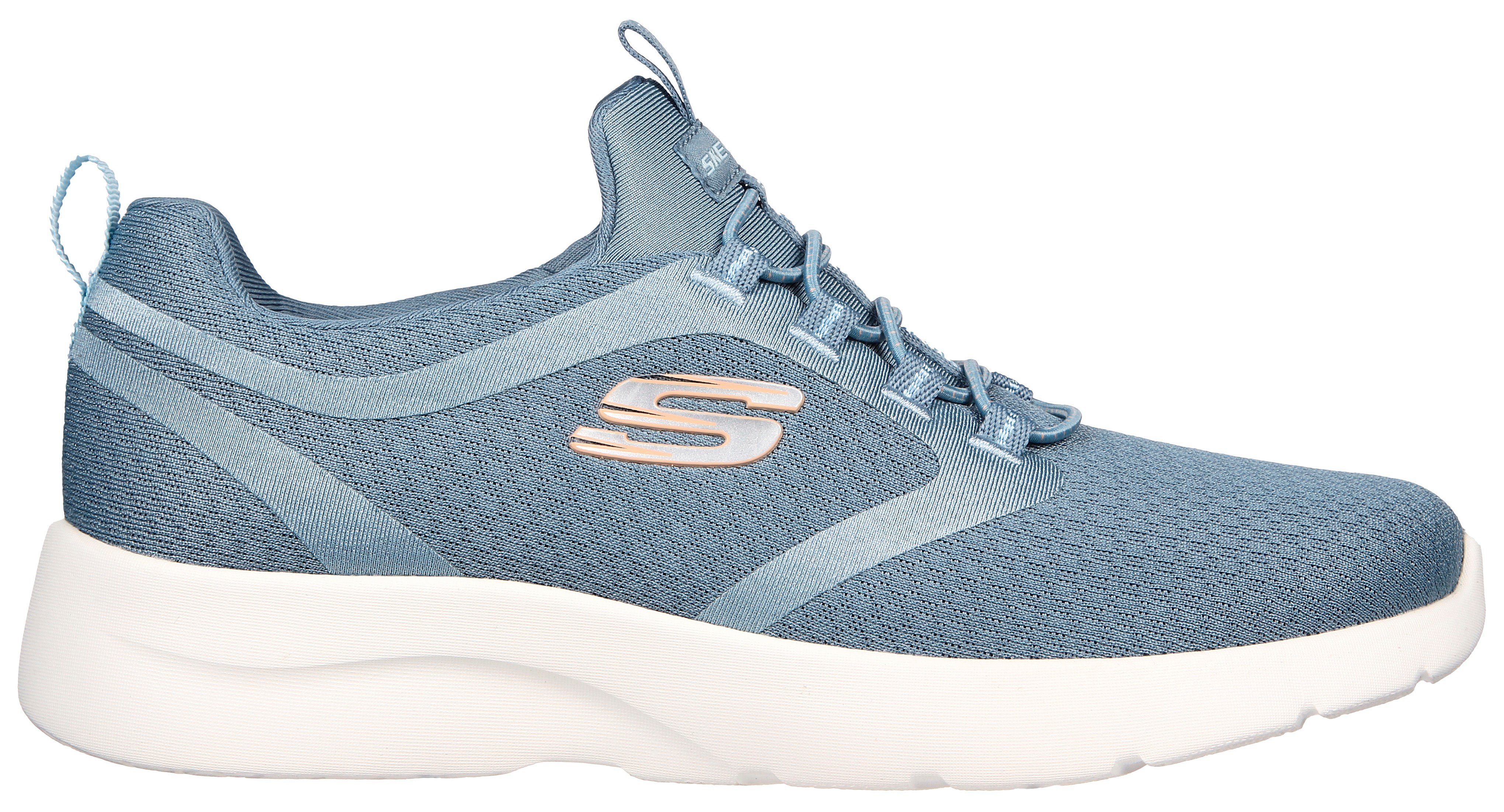 mit DYNAMIGHT Sneaker Skechers zwei Slip-On grau Anziehlaschen 2.0 praktischen