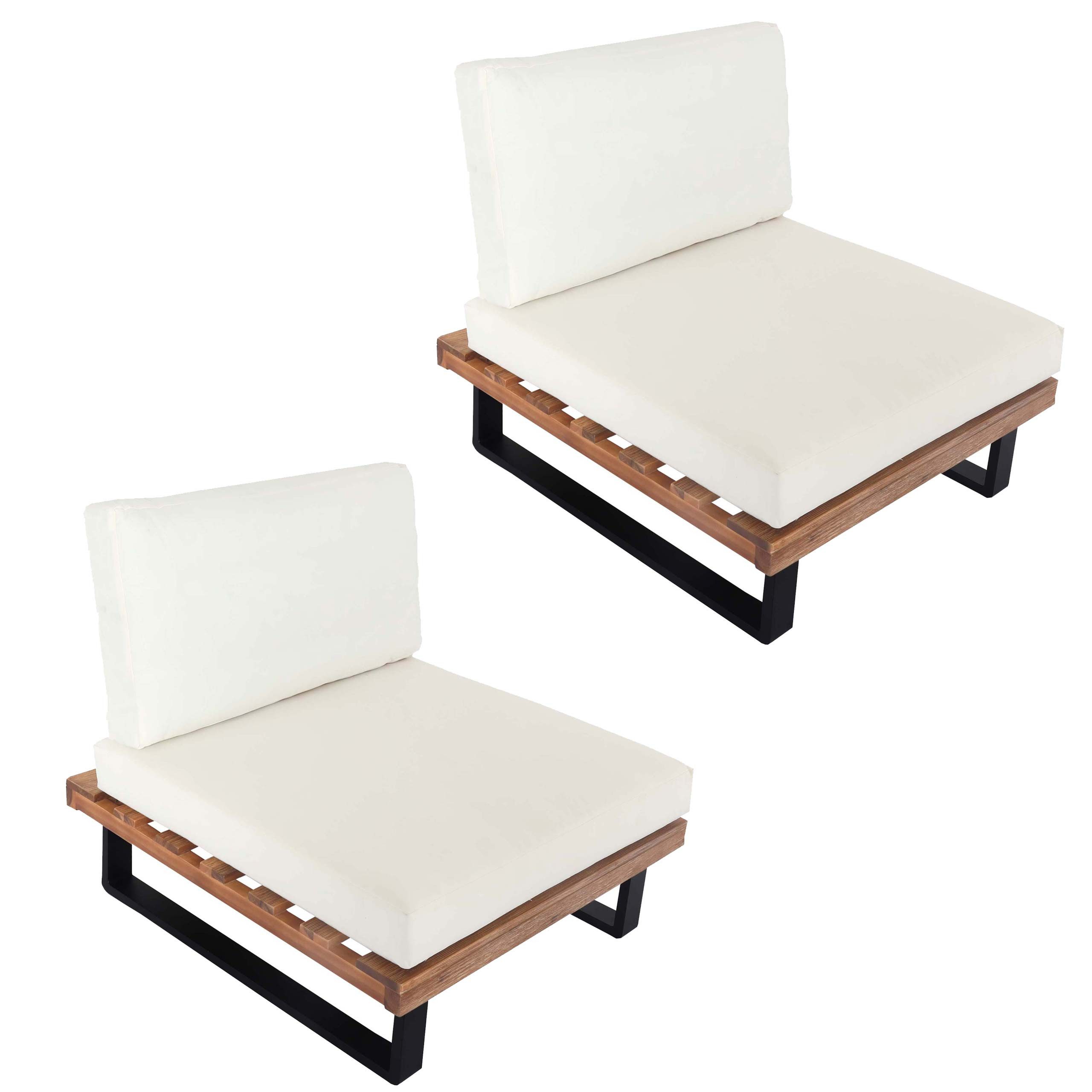 MCW Loungesessel MCW-H54-S-2, 10cm Polsterdicke, Hohe Stoffqualität 230g/m², wasserabweisender Bezug