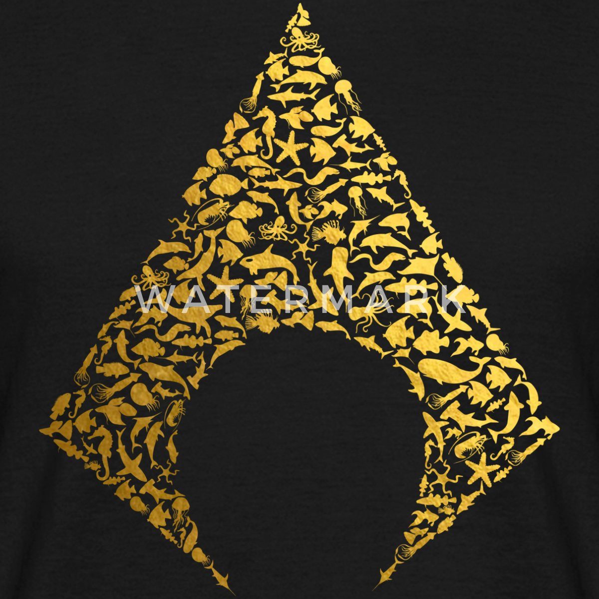 Spreadshirt T-Shirt DC Comics Justice League Aquaman Logo Fische Männer T-Shirt (1-tlg)