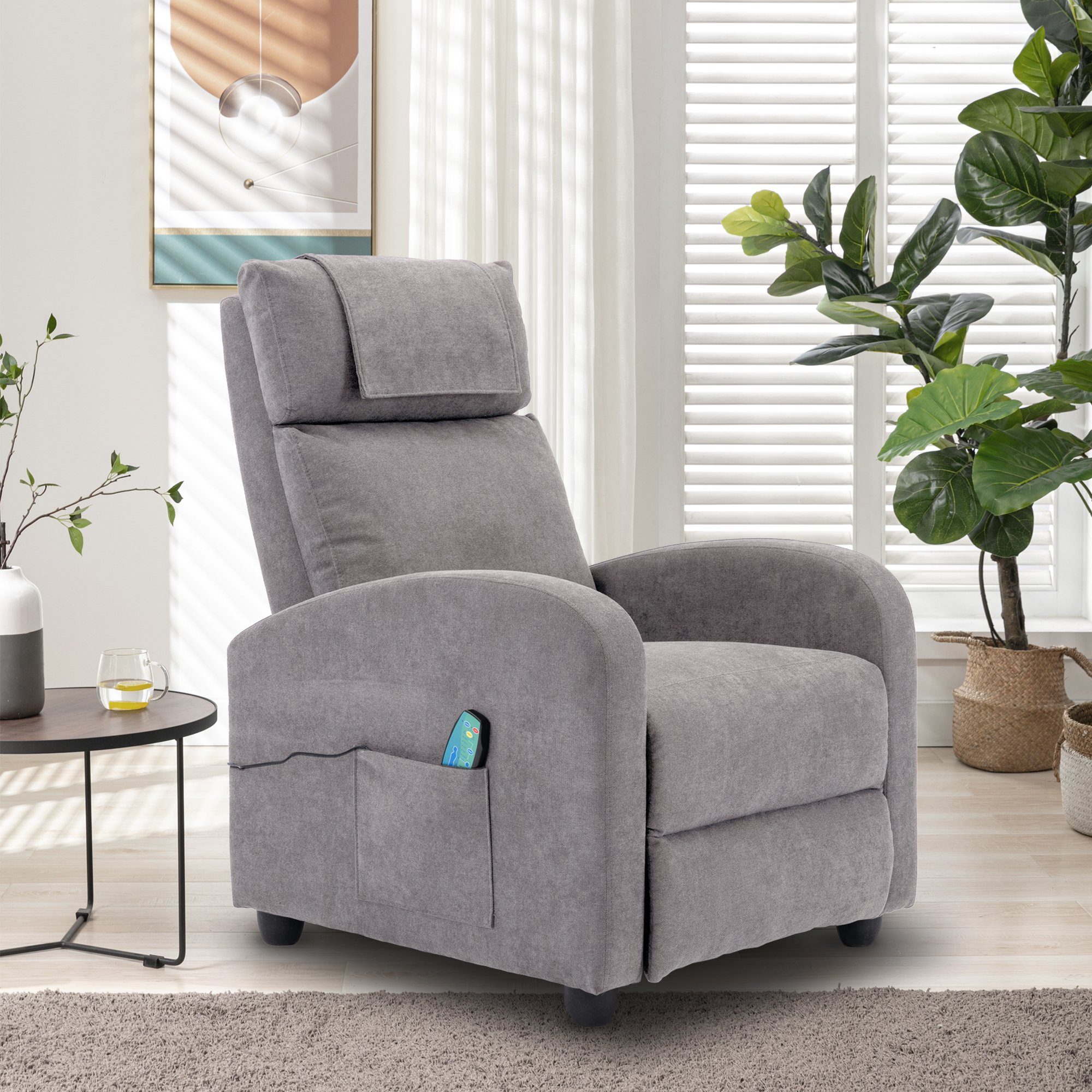HomeGuru Massagesessel Relaxsessel,Fernsehsessel,Ruhesessel,Liegefunktion,Vibration,Heizung (Einzelsessel, 1-St., Packung), mit Relaxfunktion