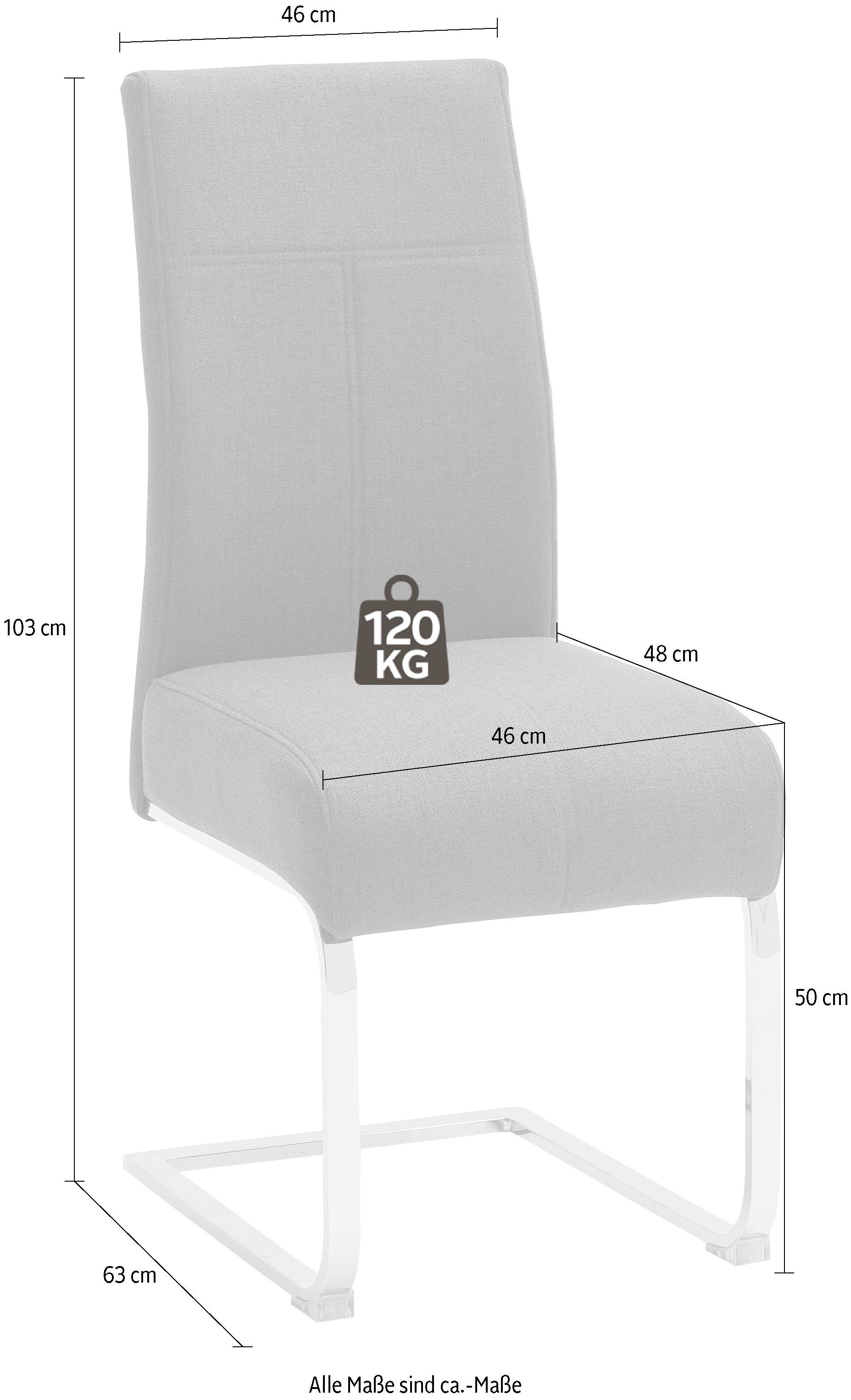 Kg 120 Stoffbezug furniture mit (Set, Aqua St), Resistant, MCA 2 Esszimmerstuhl Foshan Stuhl Taschenfederkern, bis