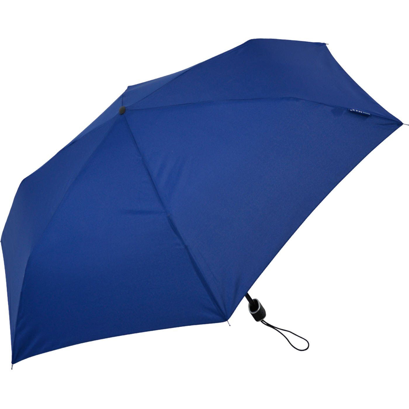 Impliva Taschenregenschirm miniMAX® Flat Schirm, royal-blau perfekt das leichter für Reisegepäck flacher