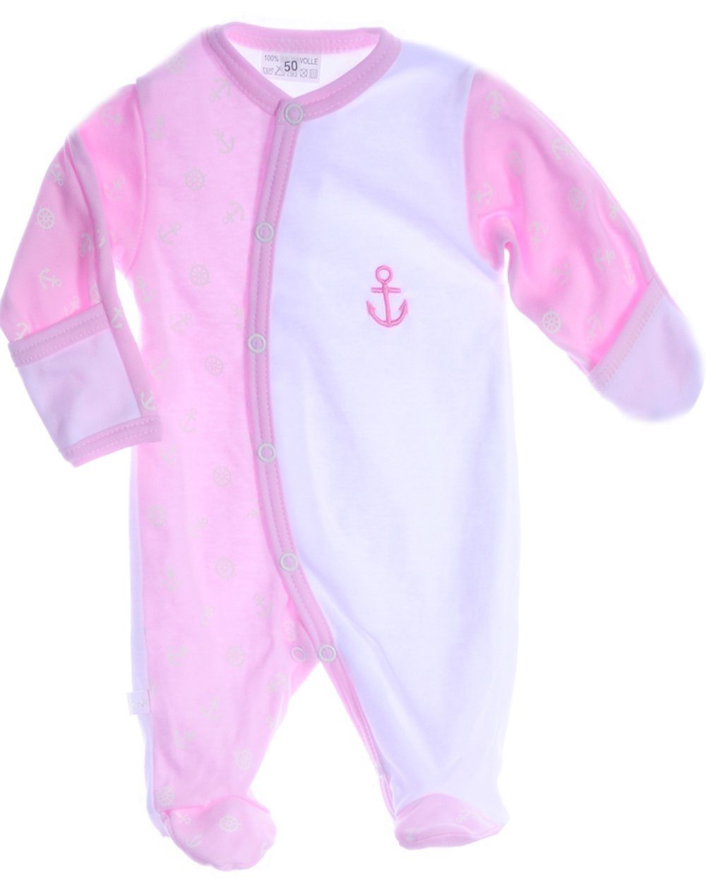 La Bortini Strampler Strampler Overall mit Kratzschutz Baby Schlafanzug