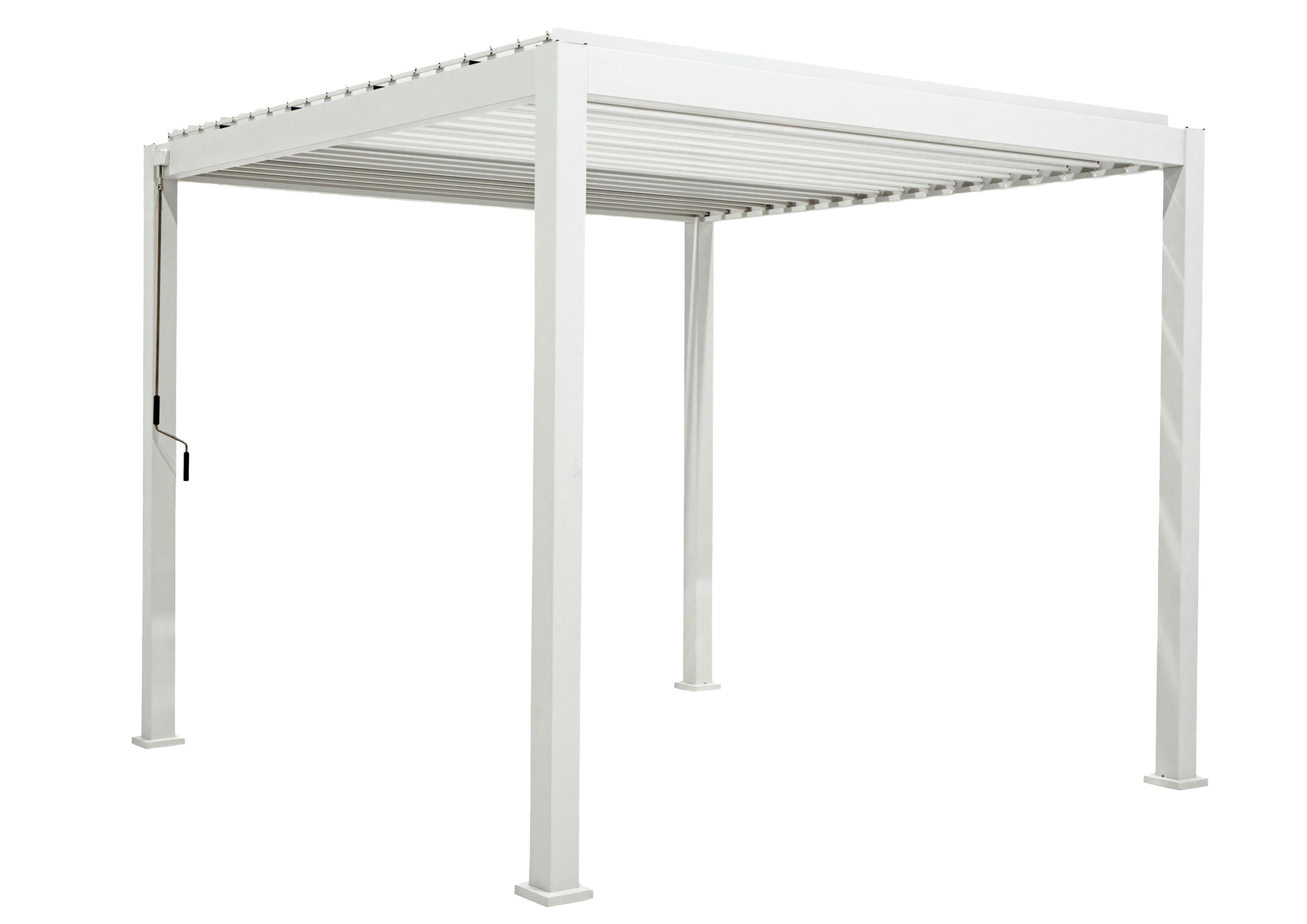 Green Spirit Pergola Lamellendach Pavillon MIRADOR Classic 3x4 weiß