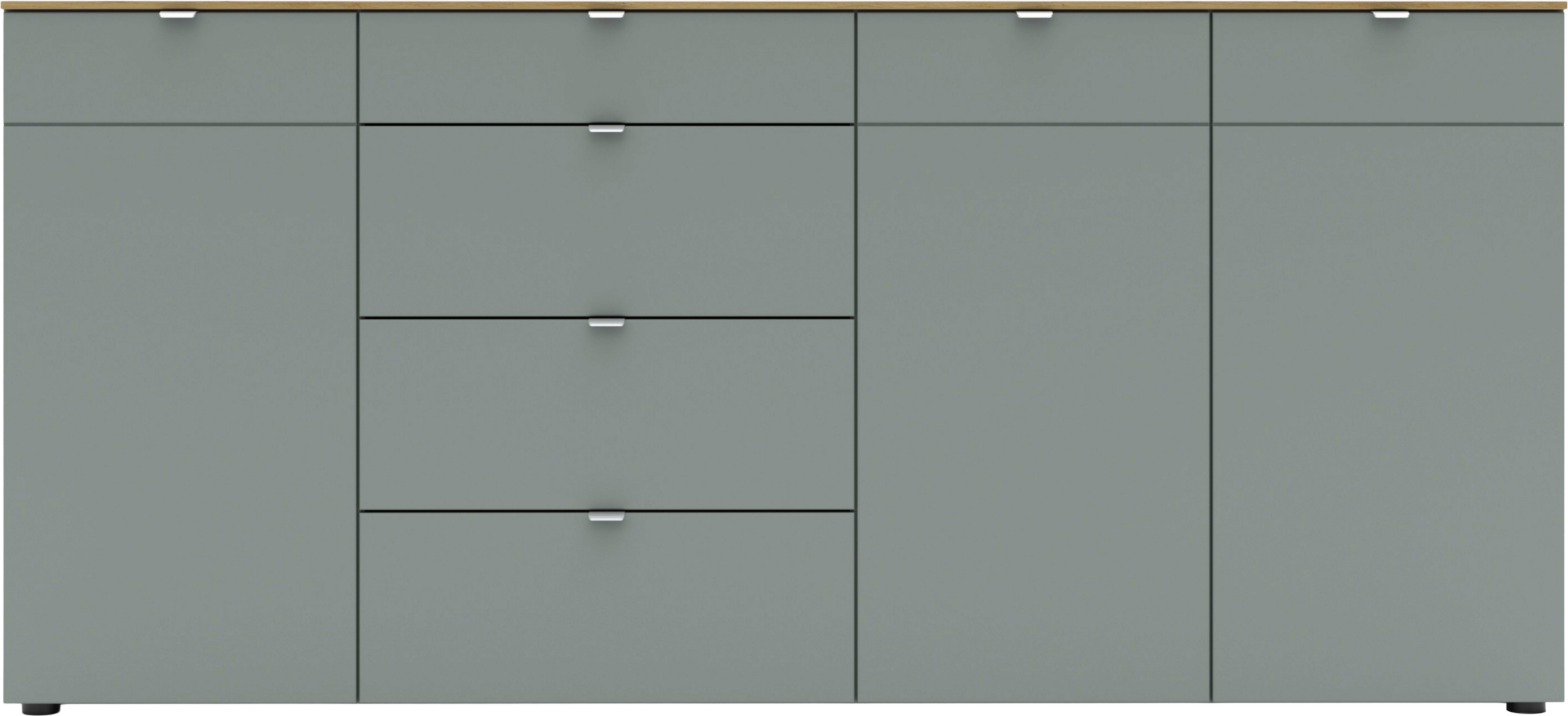 Innostyle Kommode BARI Kommode, BxHxT 202x101x41 cm (1 St), 3 türig, 4 Schubladen, Fuß-Set bestellbar, Soft-Close