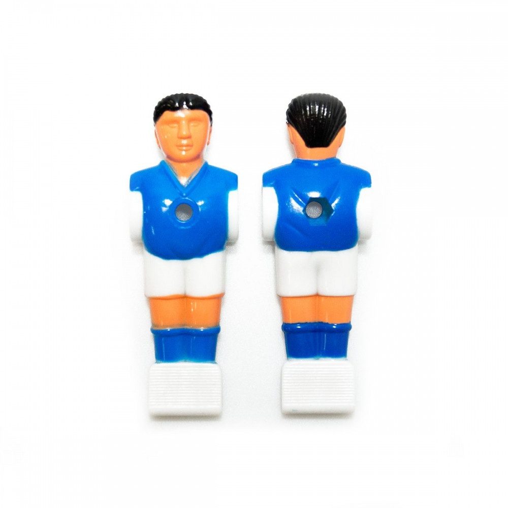 Bandito Kickertisch Bandito Kickerfigur Profi blau/weiß, 16mm Zubehör (Profi, Profi Kickerfigur in blau/weiß mit 16 mm Durchmesser), Hochwertige Kickerfigur aus robustem Kunststoff