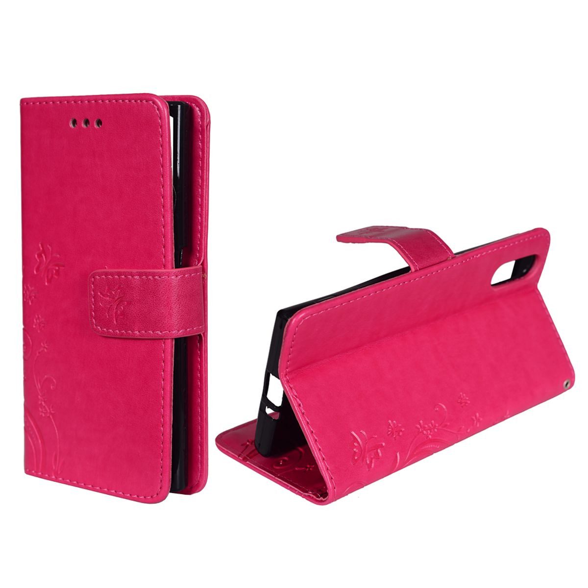 König Design Handyhülle Sony Xperia XZ, Sony Xperia XZ Handyhülle Bookcover Rosa