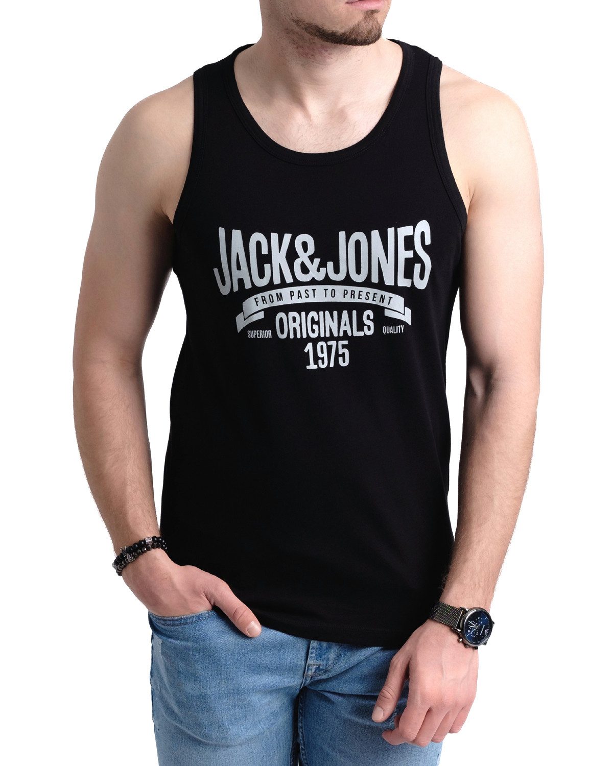 Jack & Jones Tanktop (Spar-Set, 4er-Pack) in unifarbe