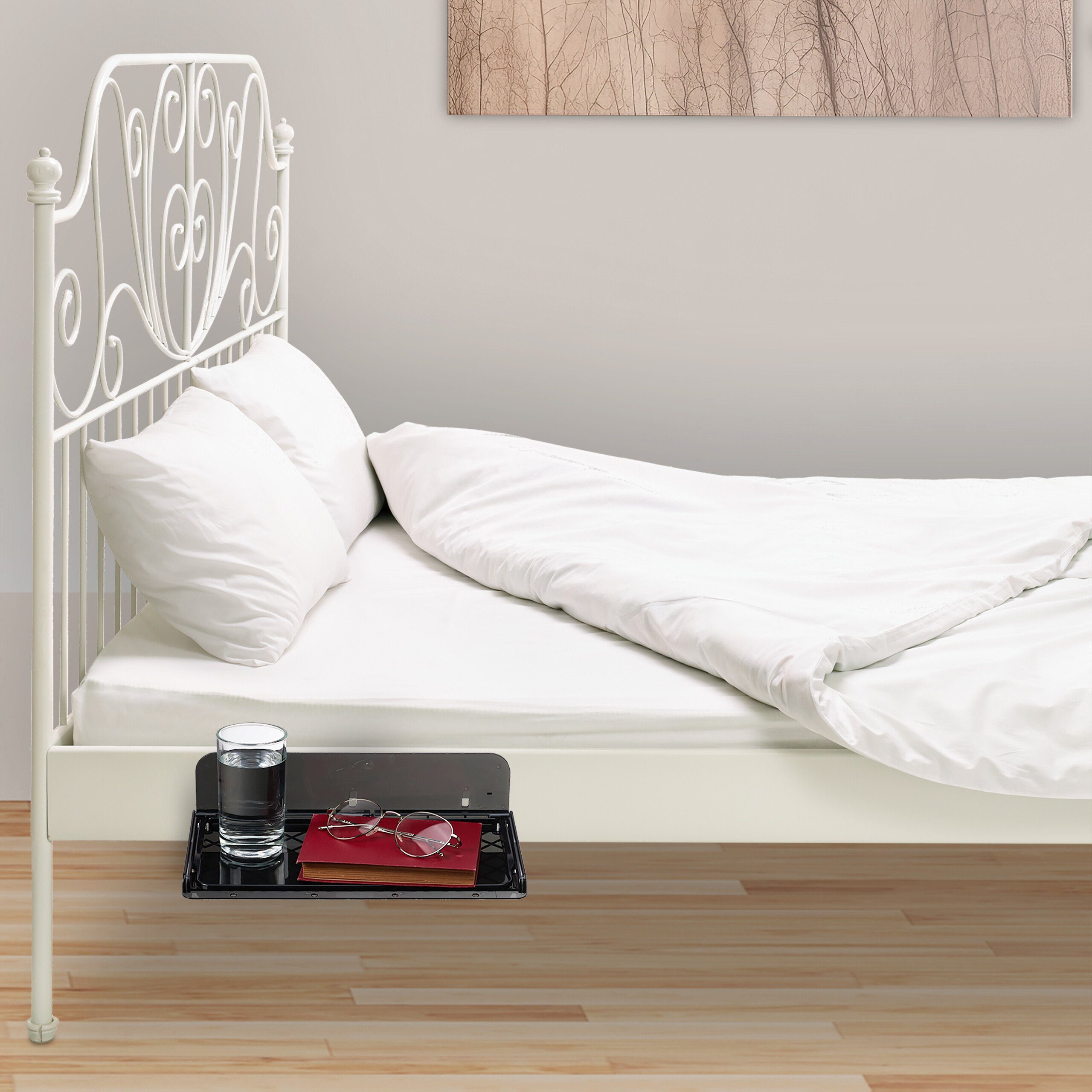 relaxdays Nachtkonsole Ausziehbarer Betttisch günstig online kaufen
