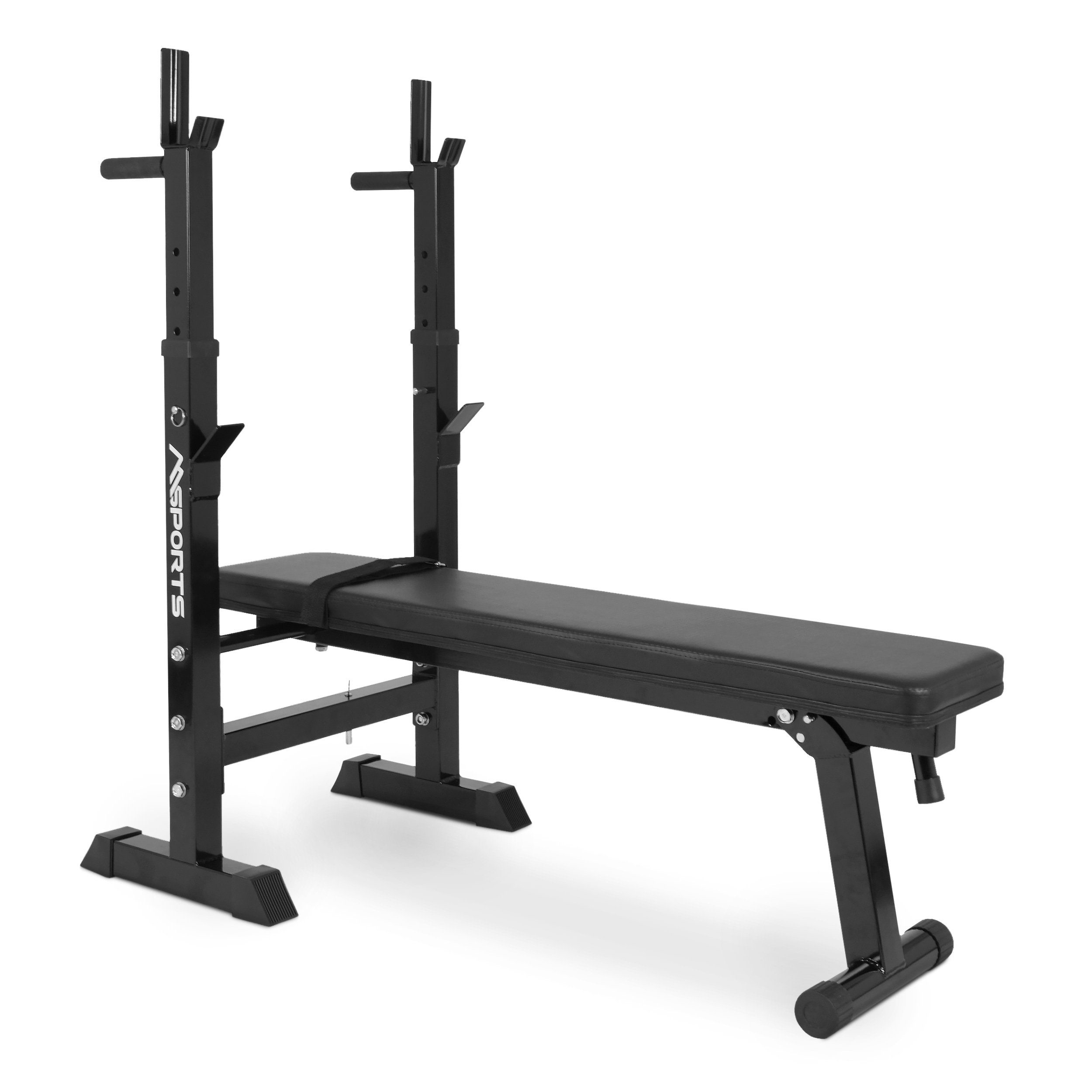 MSports® Hantelbank Hantelbank Multifunktion klappbar Langhantelstangen bis 200 kg