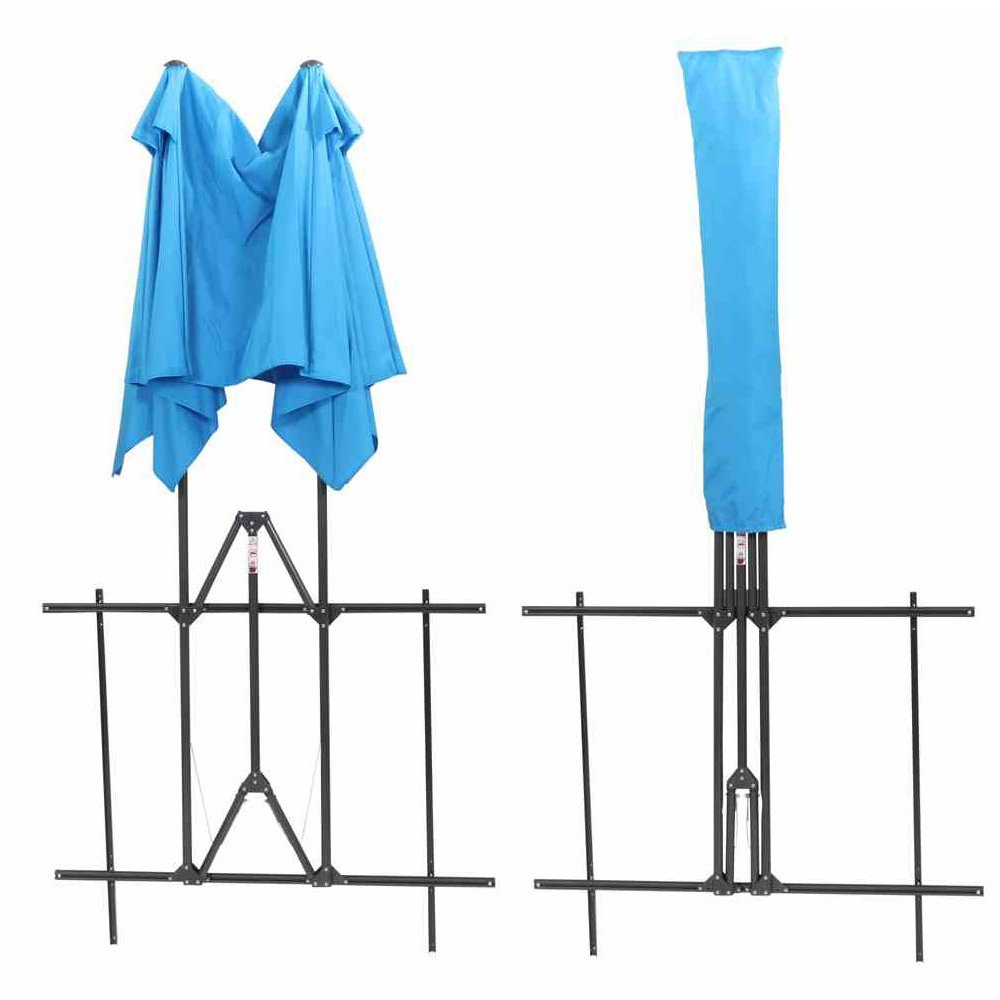 Siena Garden Sonnenschirm Twinsoll Doppel Balkonschirm für Geländer