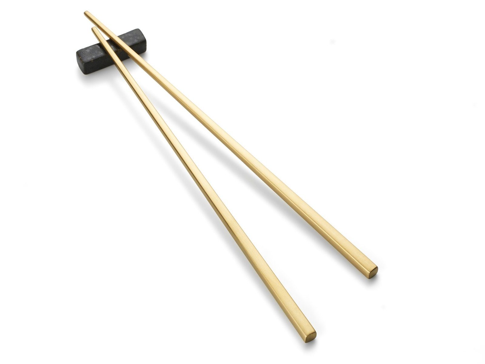 Essstäbchen Essstäbchen mit Halter brass satin finish