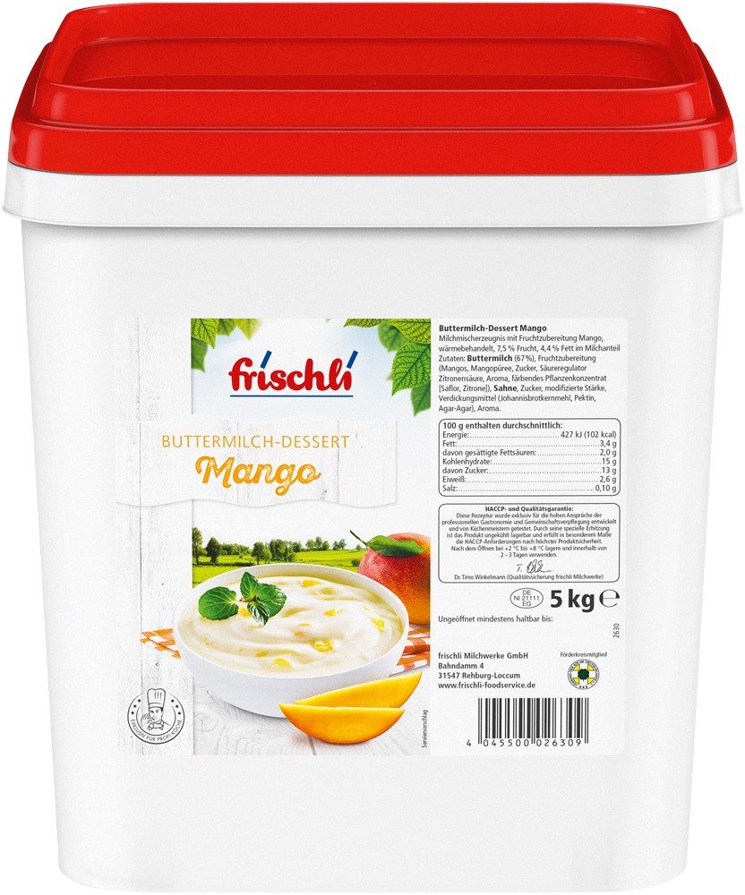 frischli Süßigkeit, Frischli Buttermilch-Dessert Mango köstlich und cremig 5000g