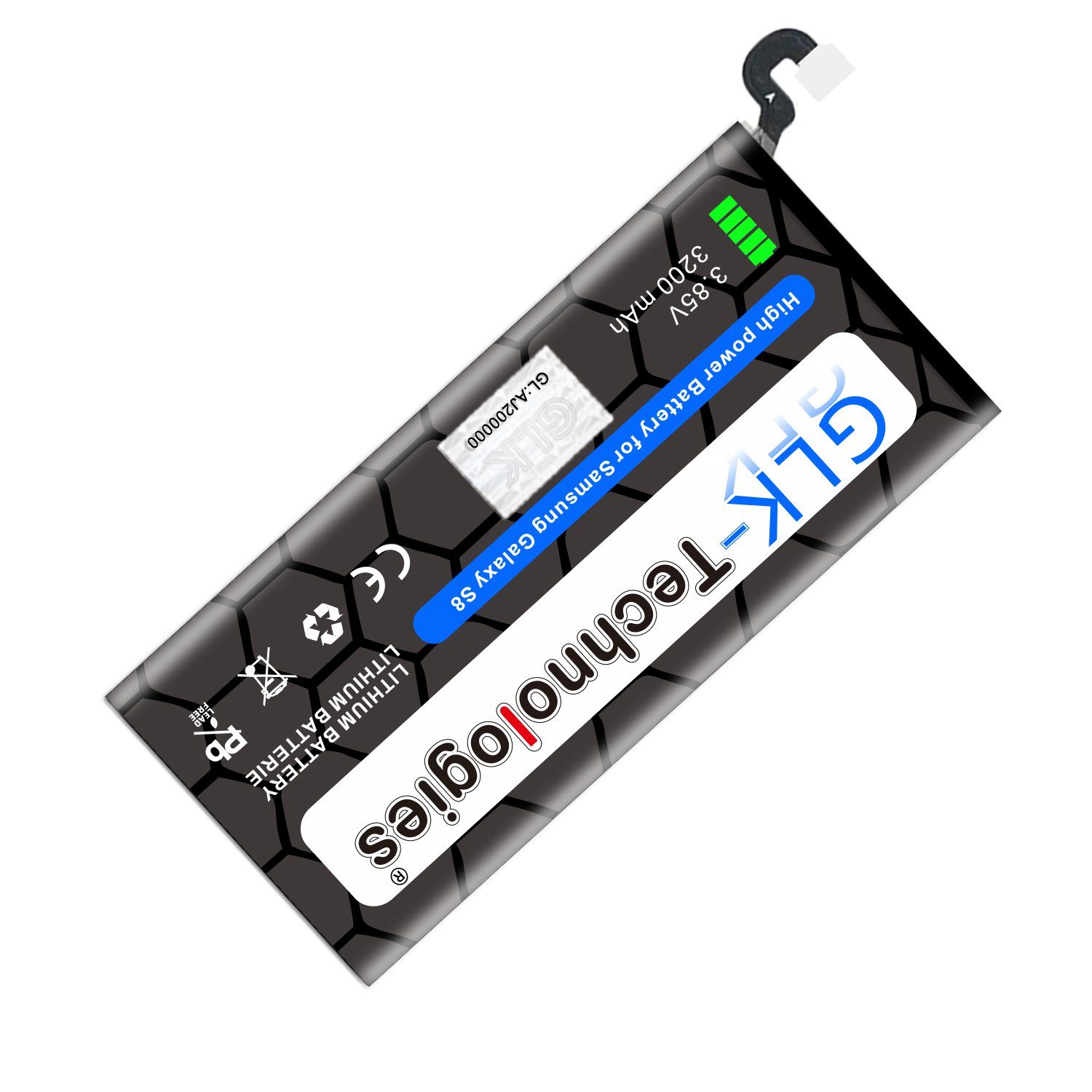 GLK-Technologies High Power Ersatzakku kompatibel mit Samsung Galaxy S8 SM-G950F EB-BG950BBE, Original GLK-Technologies Battery, Accu, 3200 mAh, Ohne Set Smartphone-Akku 3200 mAh (3.85 V)