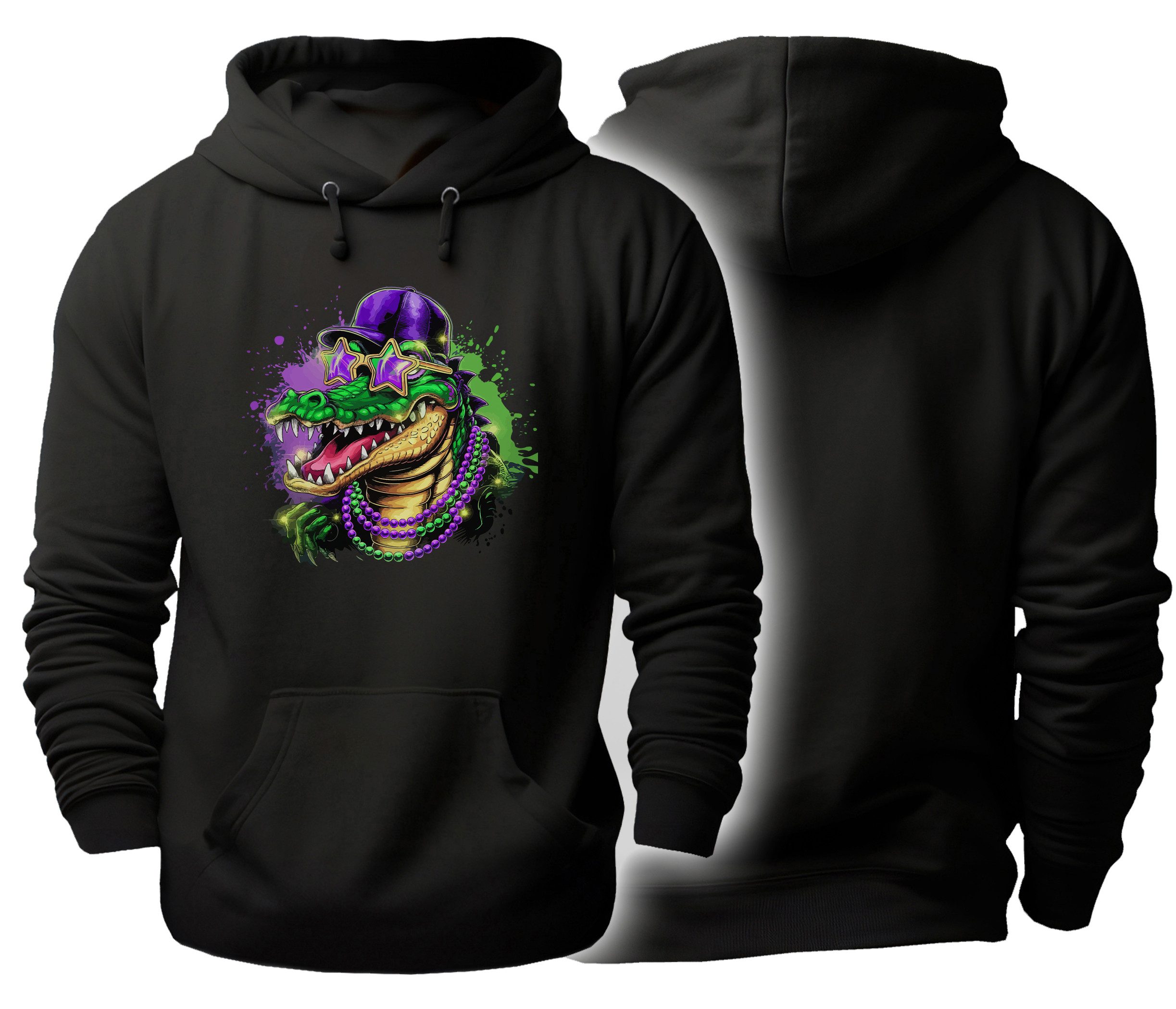 Hoodie Urbaner Streetart Kapuzen Pullover - Party Alligator