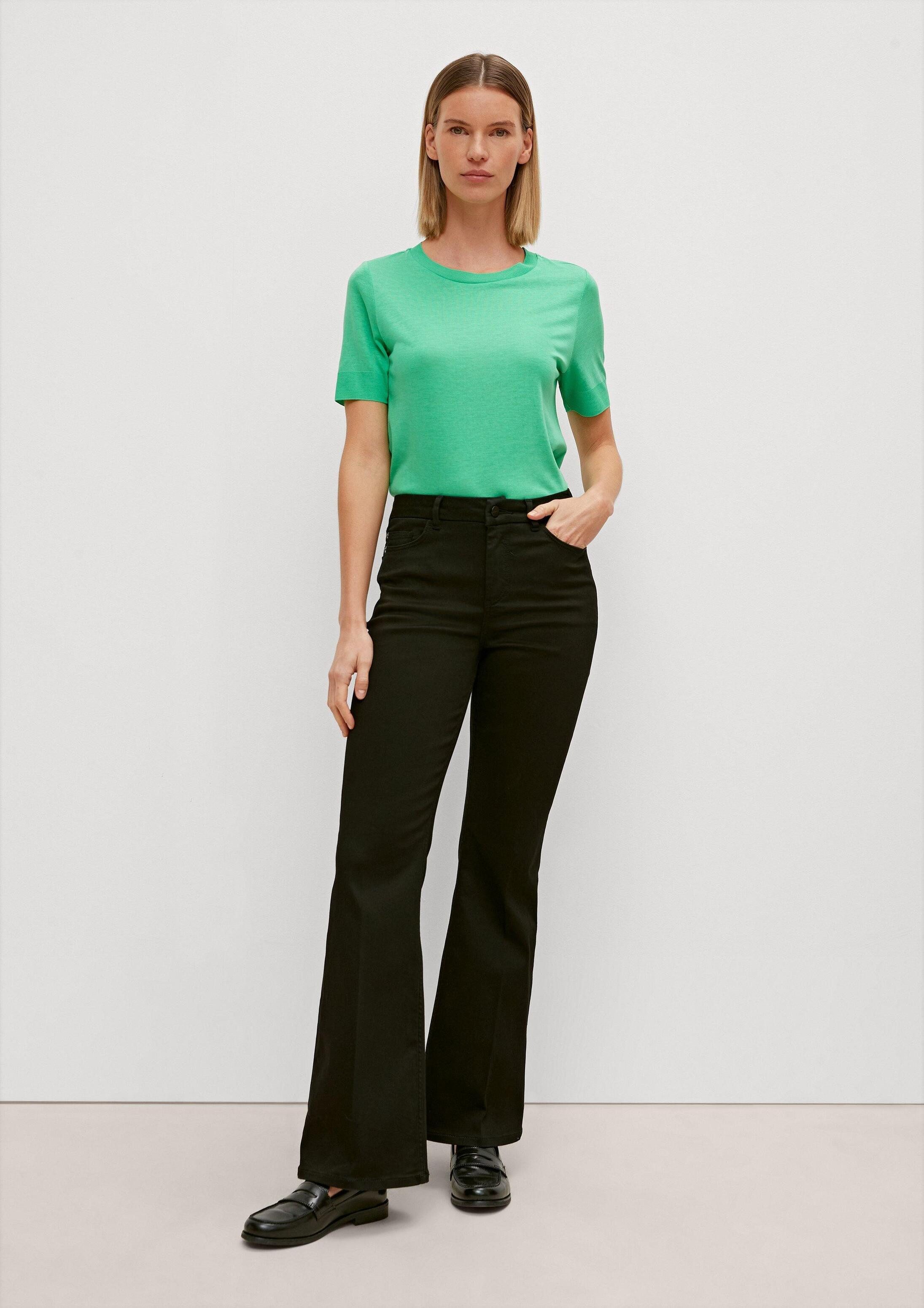 comma Weite Jeans Jeans-Hose Loose: Hose mit Flared leg