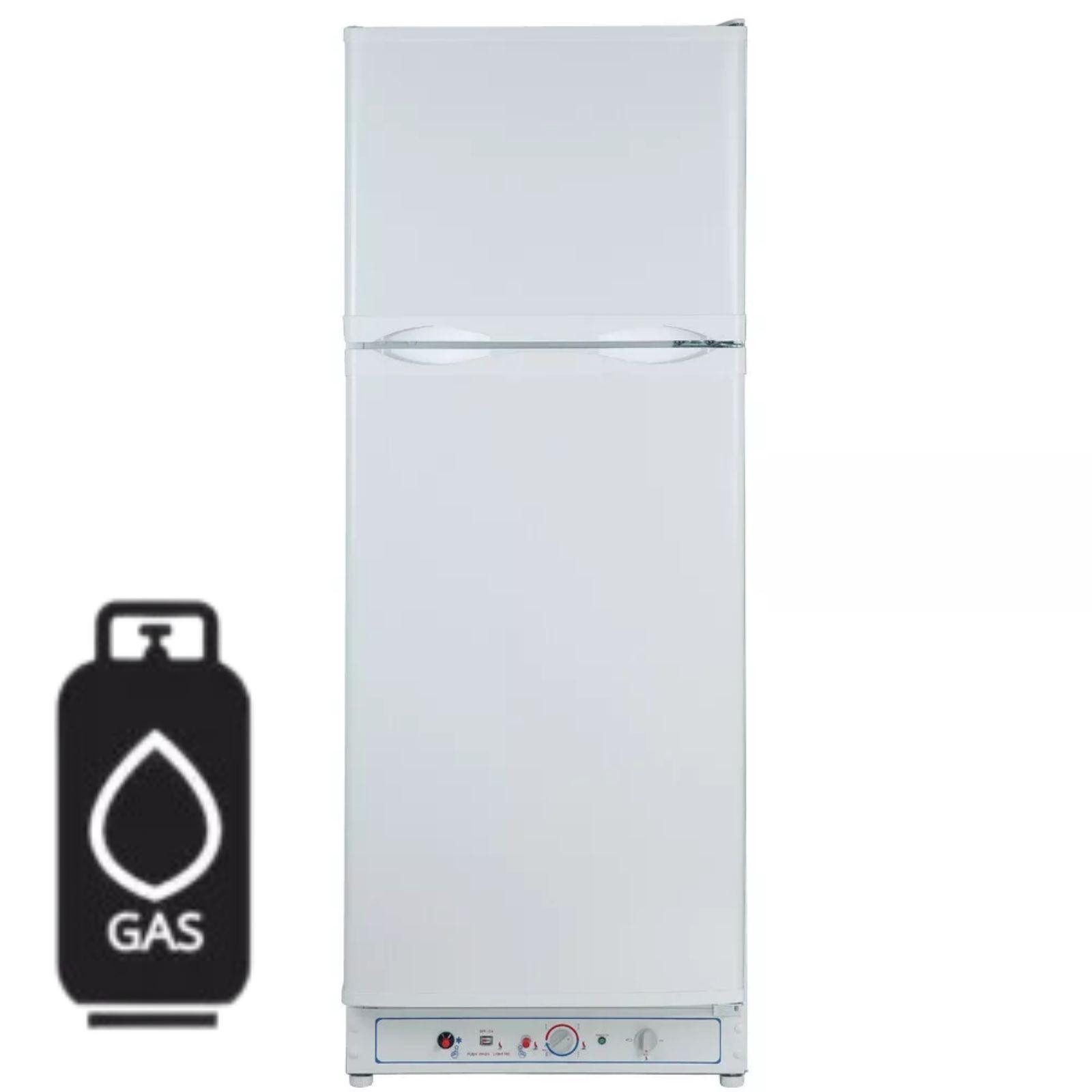 Smad Kühl-/Gefrierkombination Gaskühlschrank DDG-275D1E, 163 cm hoch, 60 cm breit, Absorptionskühlung, Regelbares Thermostat, Wendetür,Gas Kühlschrank